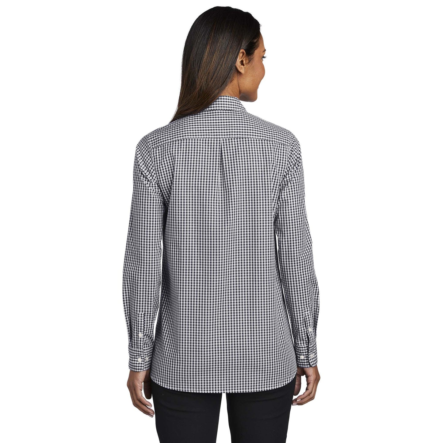 Black/White Button Up Shirt - Port Authority - Easy Care