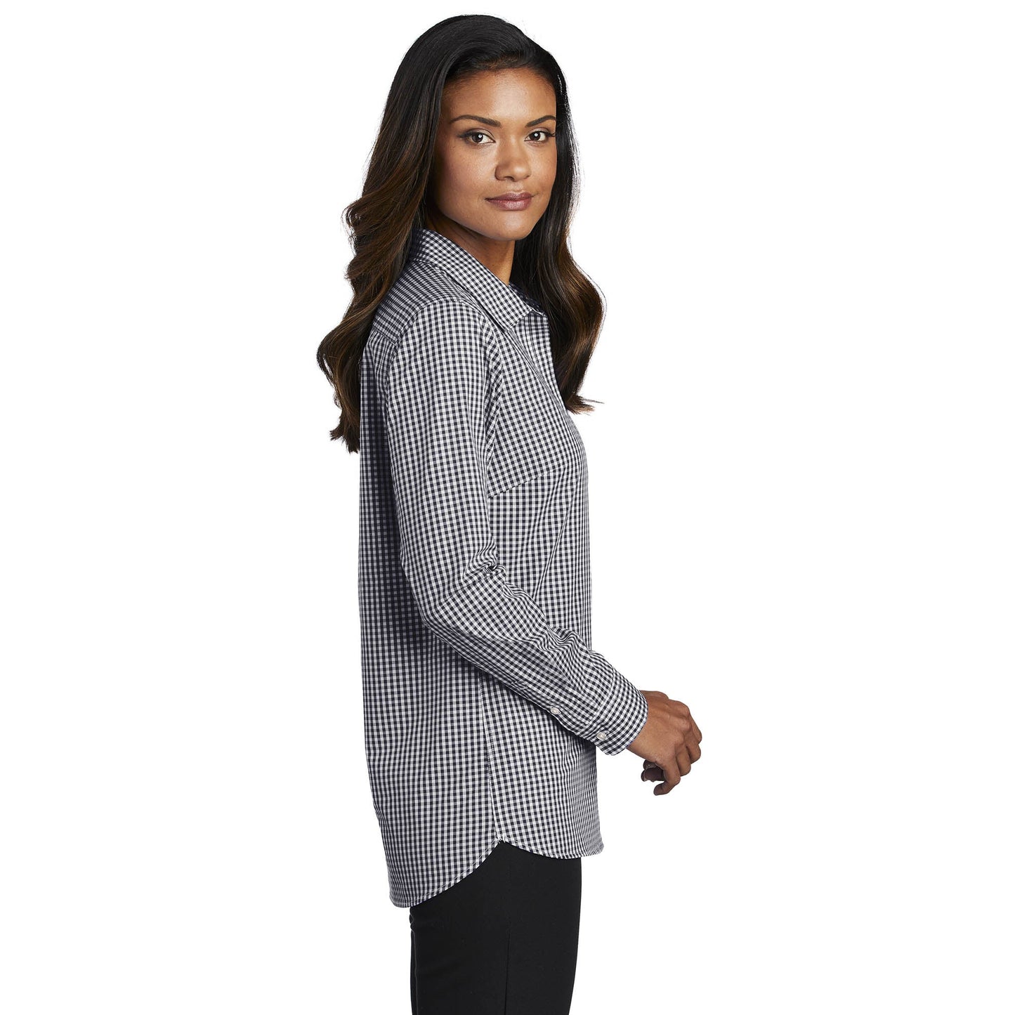 Black/White Button Up Shirt - Port Authority - Easy Care
