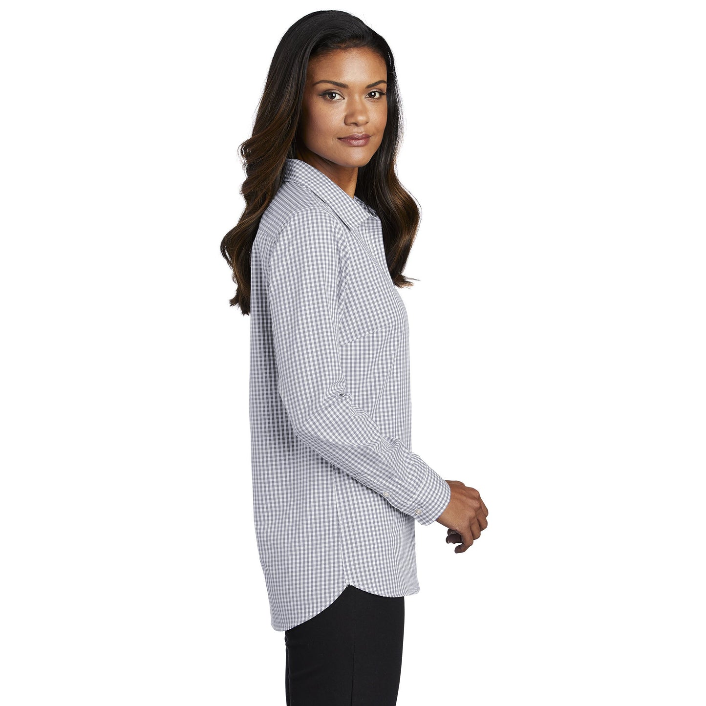 Black/White Button Up Shirt - Port Authority - Easy Care