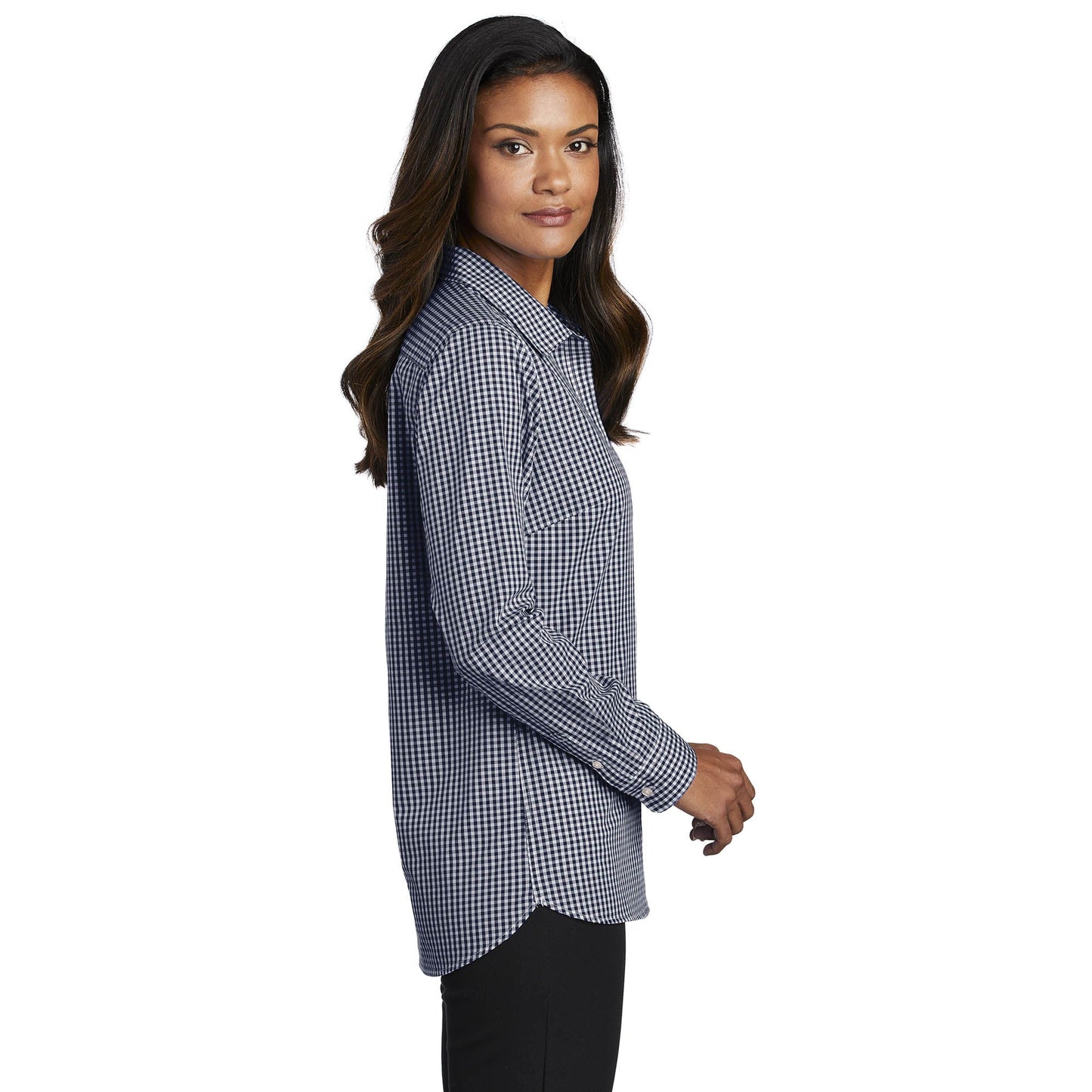 Black/White Button Up Shirt - Port Authority - Easy Care