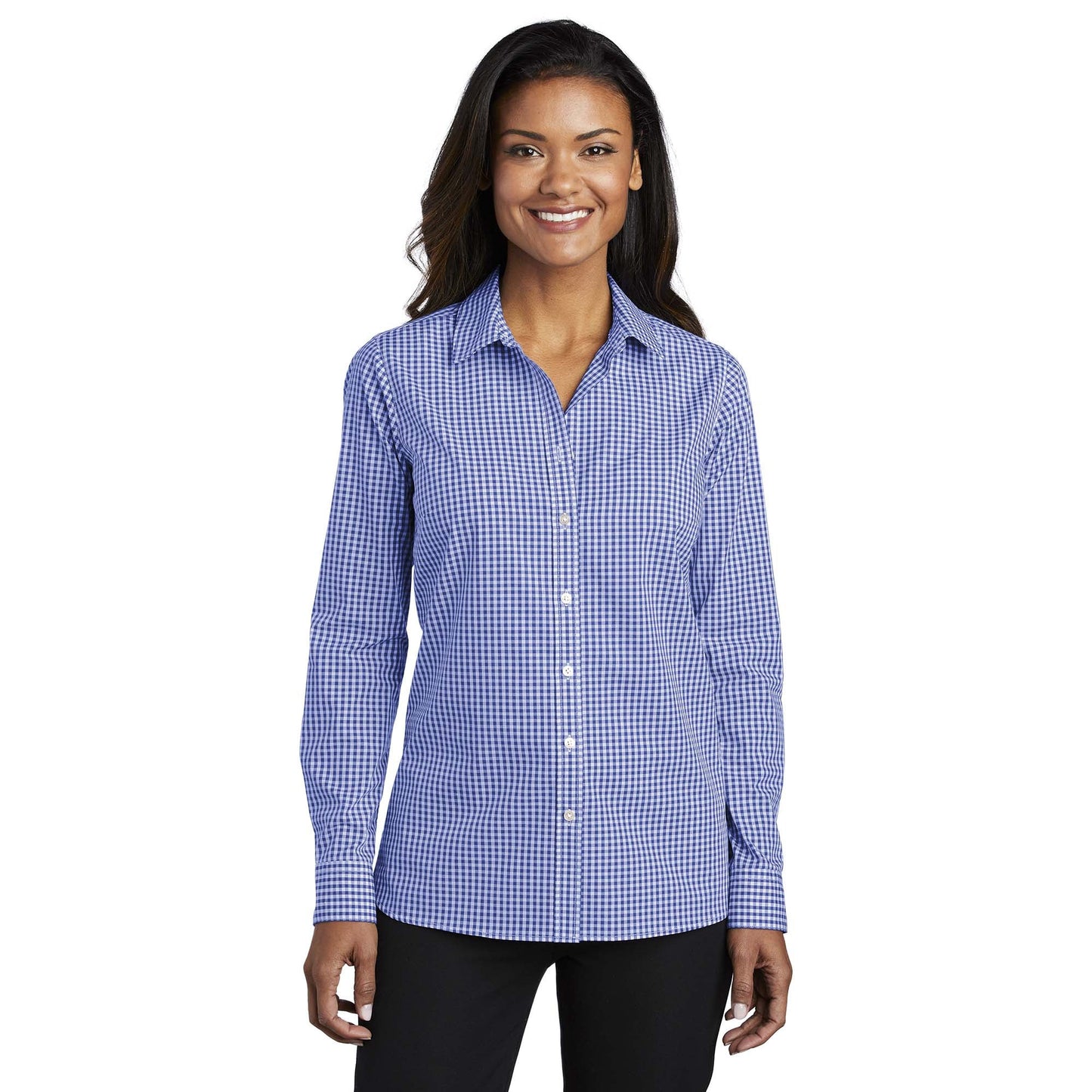 Black/White Button Up Shirt - Port Authority - Easy Care
