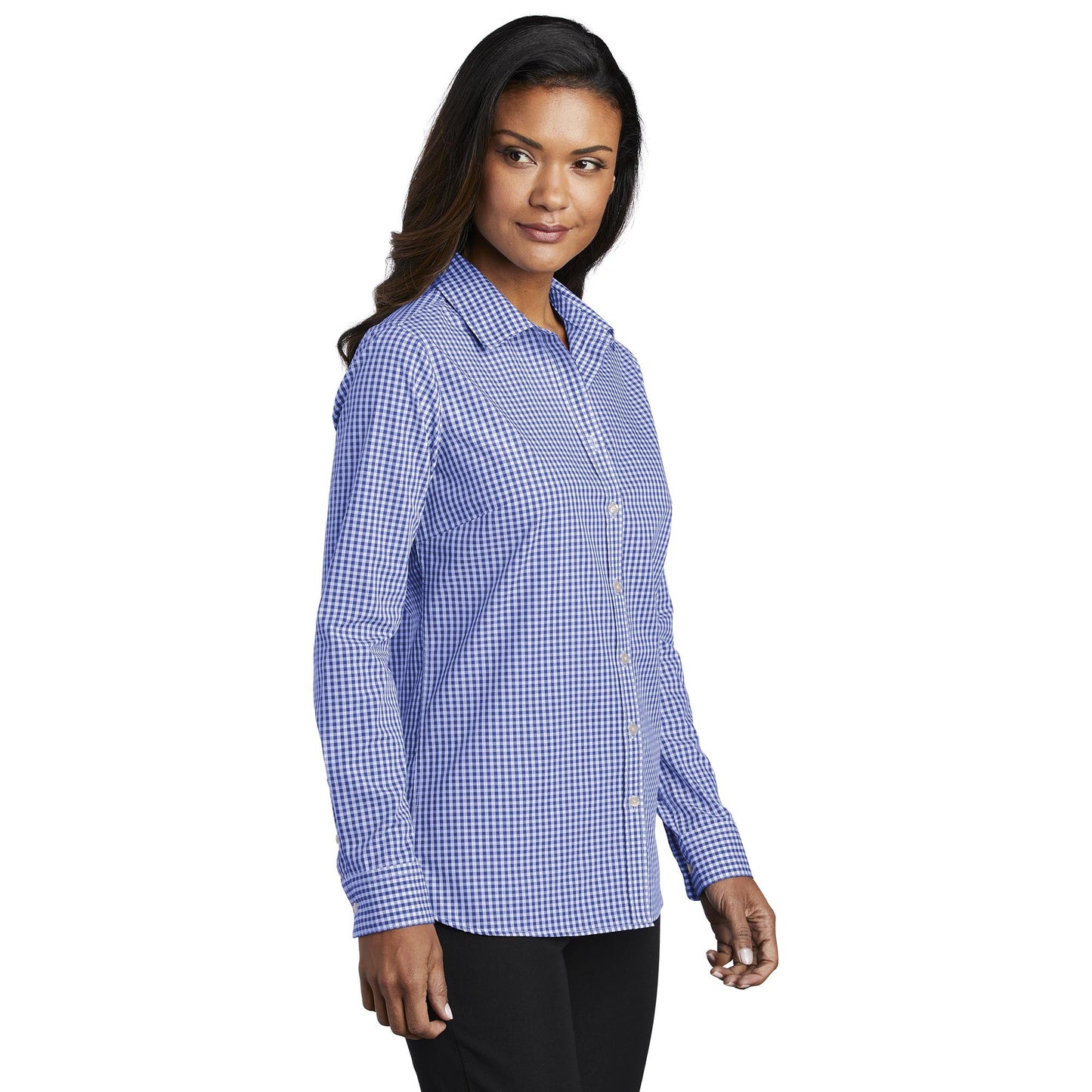 Black/White Button Up Shirt - Port Authority - Easy Care