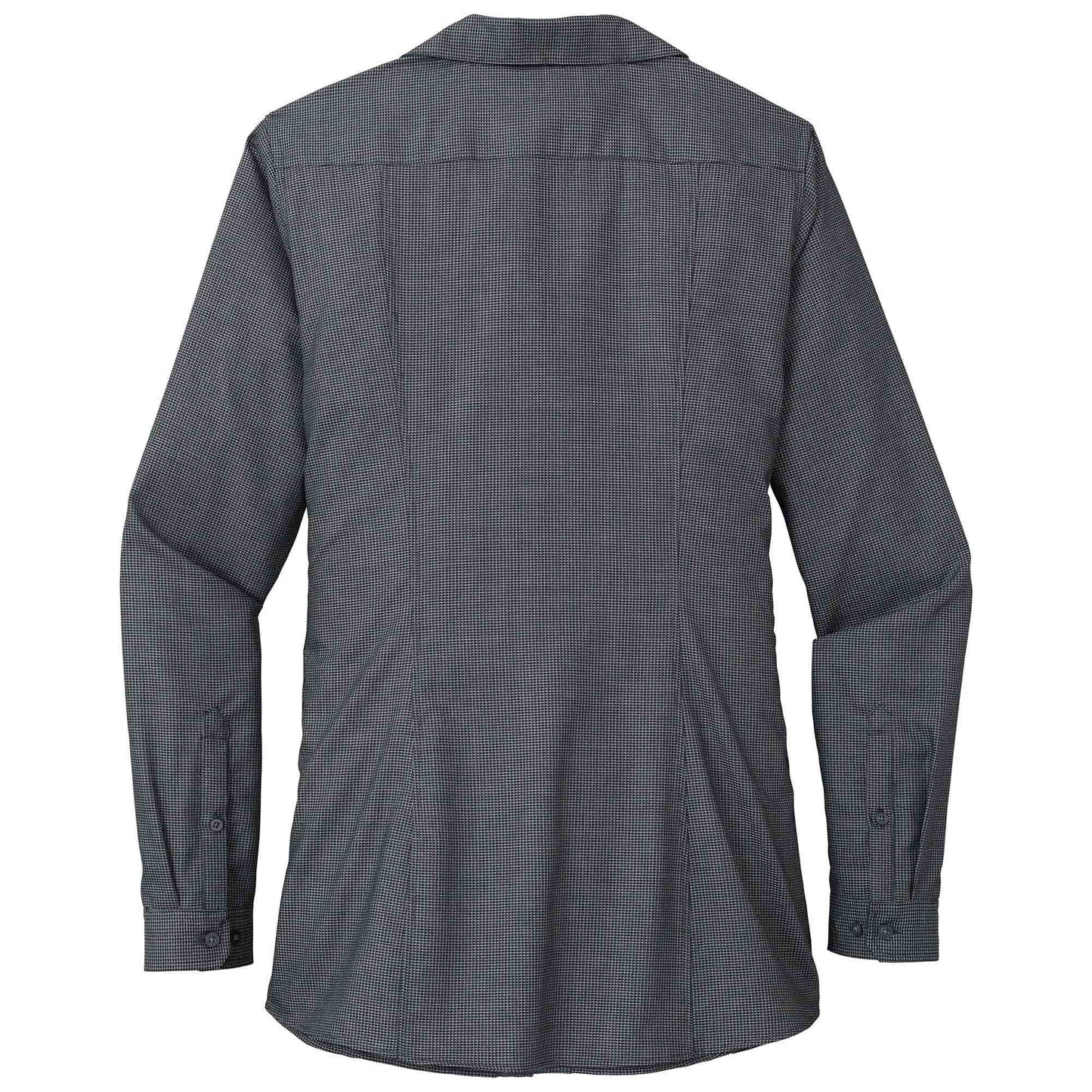 Black/Grey Steel Button Up Shirt - Port Authority - Easy Care