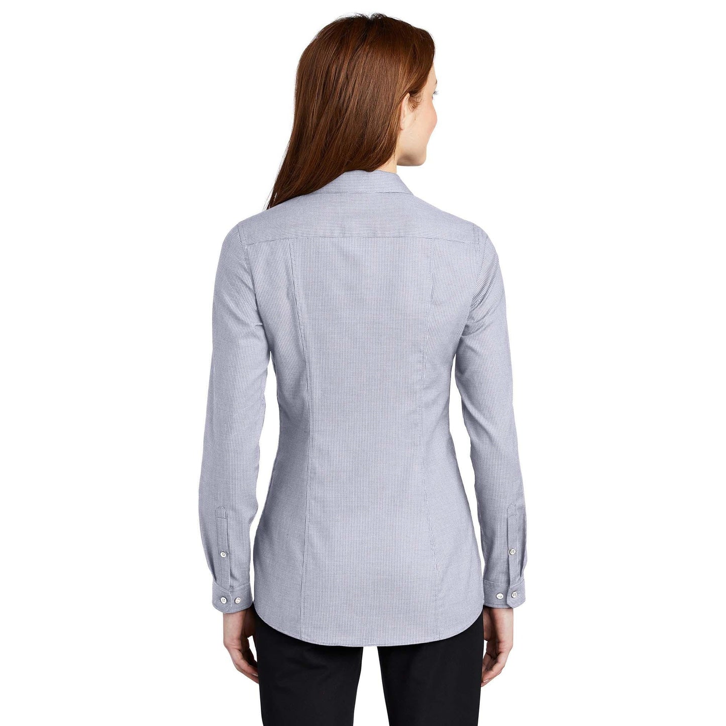 Black/Grey Steel Button Up Shirt - Port Authority - Easy Care