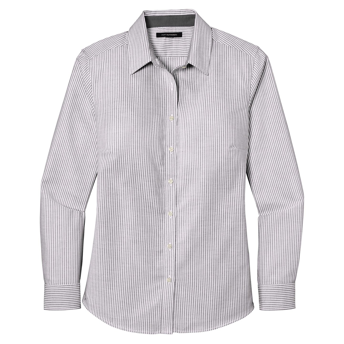 Black/White Button Up Shirt - Port Authority - Striped Design