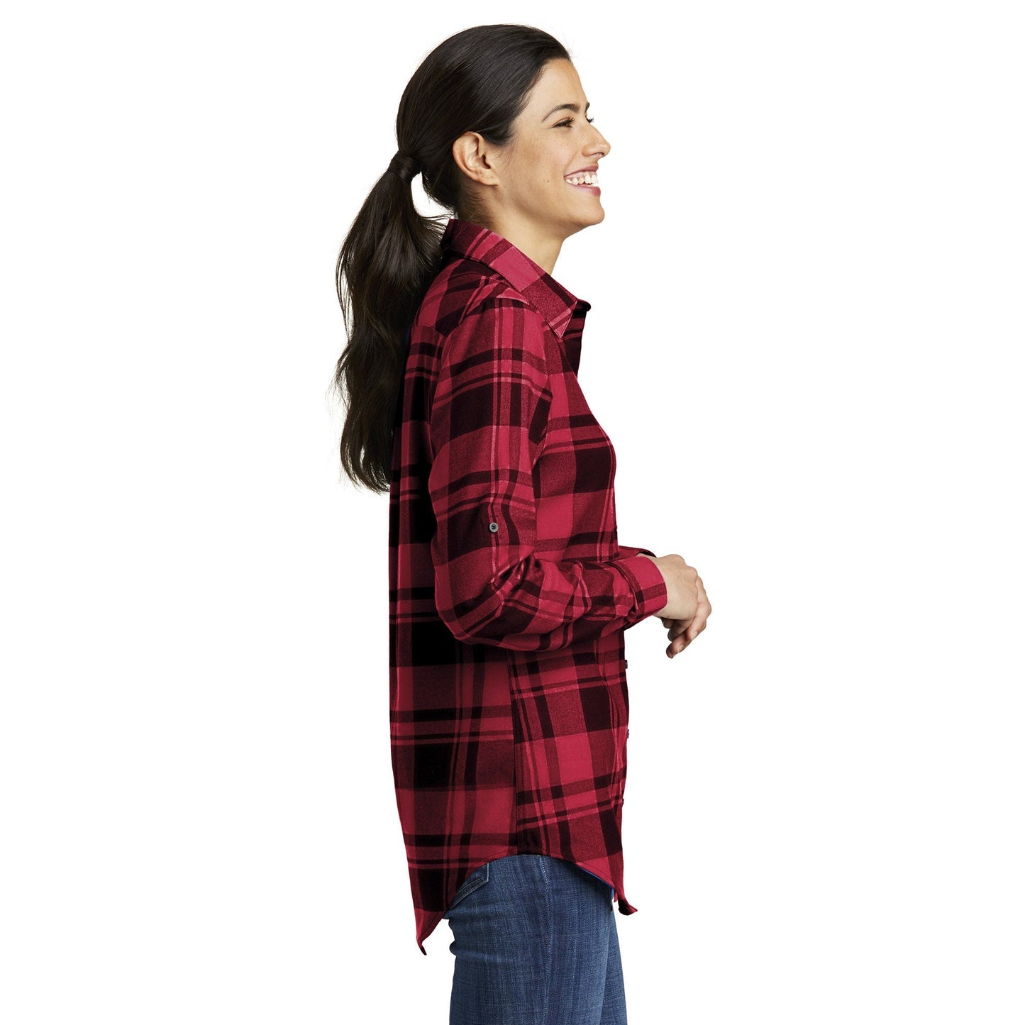 Grey/Black Flannel Shirt - Port Authority - Soft Fabric