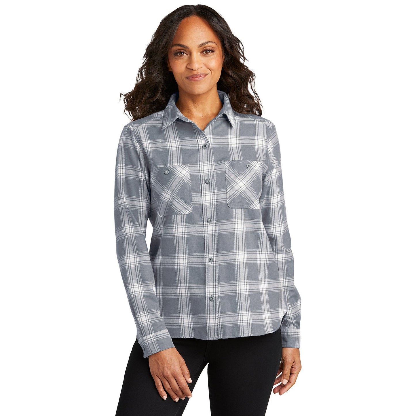 Grey/Black Buffalo Check Shirt - Port Authority - Stylish Fit