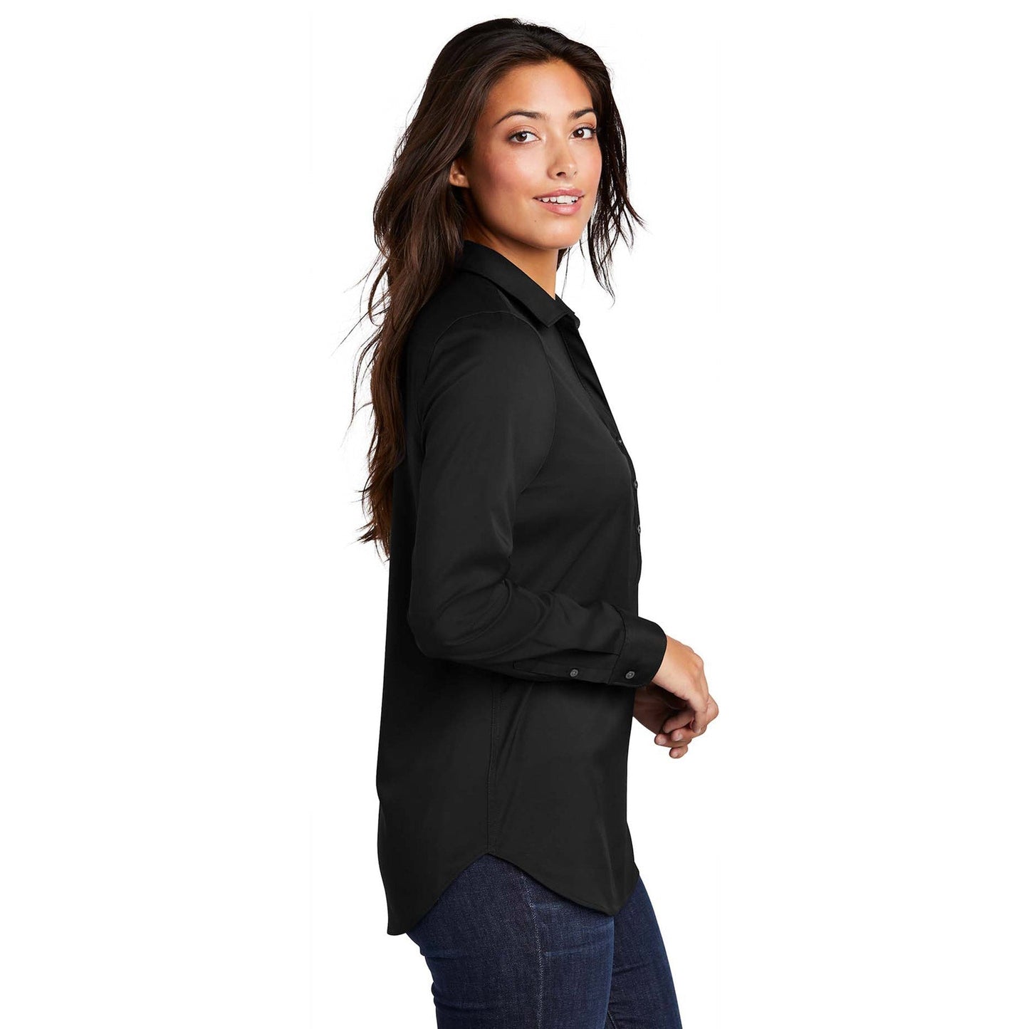 Black Henley Shirts - Port Authority - Stylish Shirt - Comfortable Fit