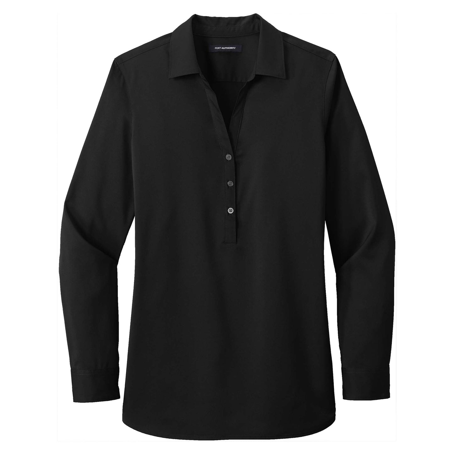 Black Henley Shirts - Port Authority - Stylish Shirt - Comfortable Fit