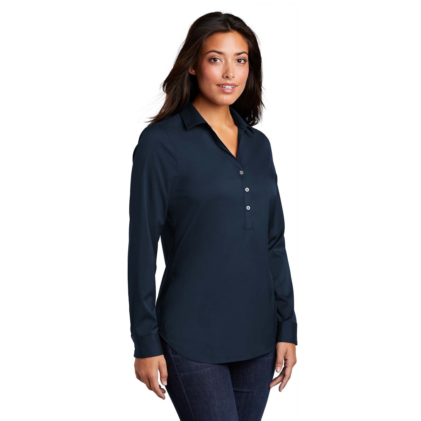 Black Henley Shirts - Port Authority - Stylish Shirt - Comfortable Fit