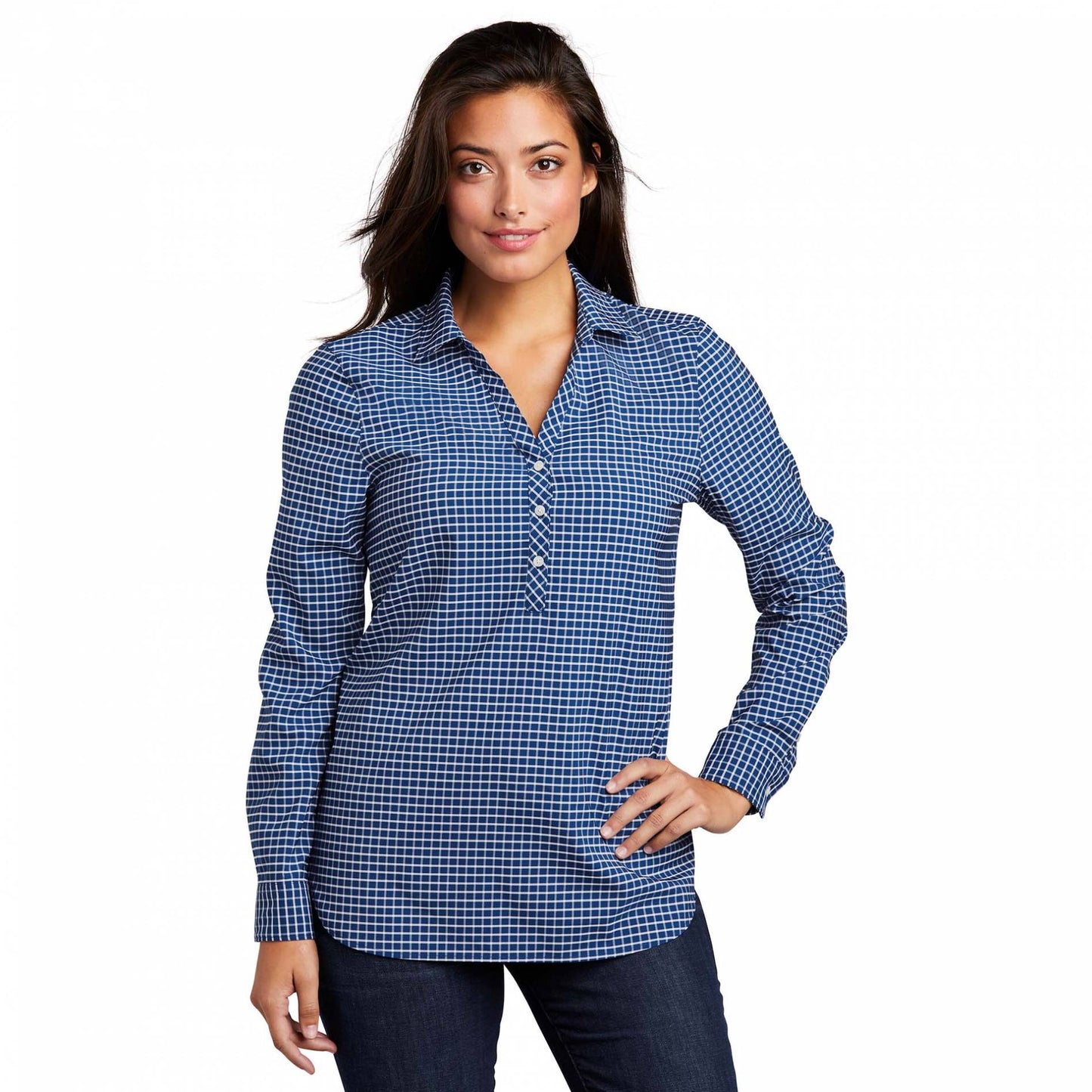 Black Henley Shirts - Port Authority - Stylish Shirt - Comfortable Fit
