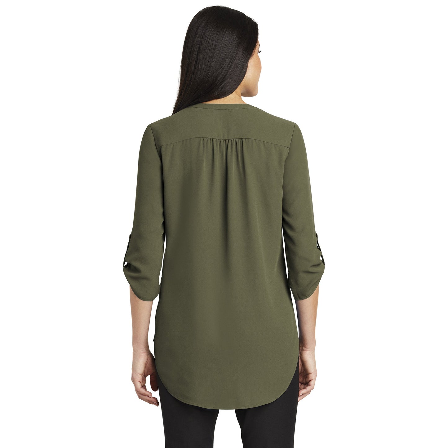 Black Blouses - Stylish Tunic - Port Authority - V-Neck