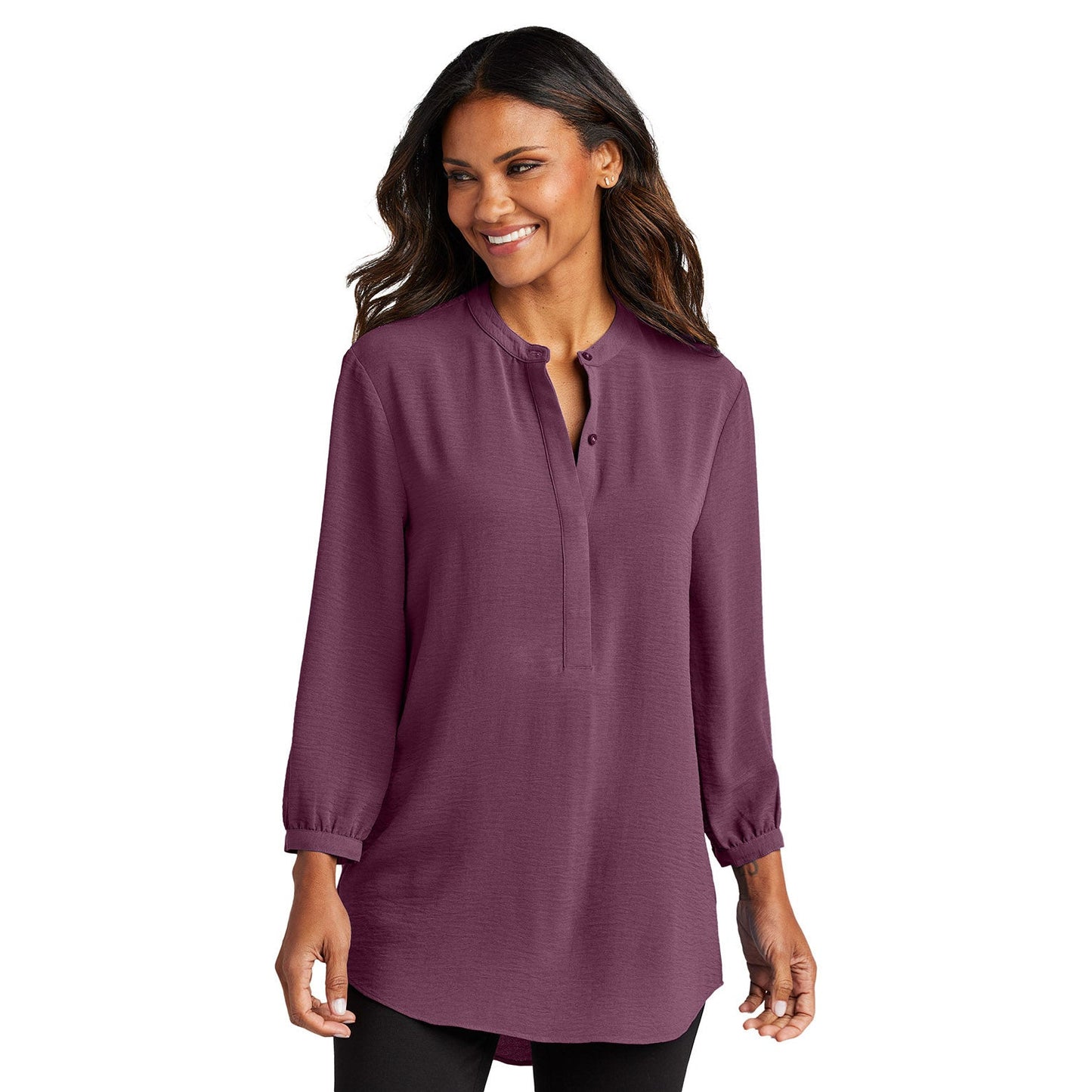 Aegean Blue Blouses - Port Authority - Textured Tunic