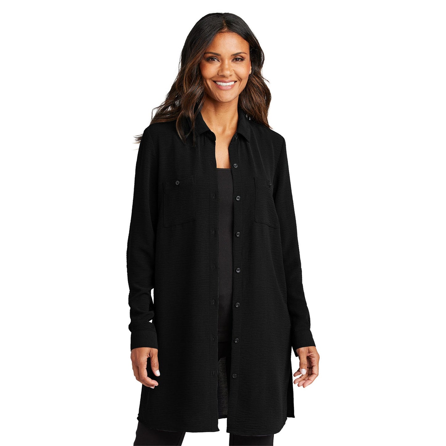 Deep Black Blouses - Port Authority - Chic Crepe