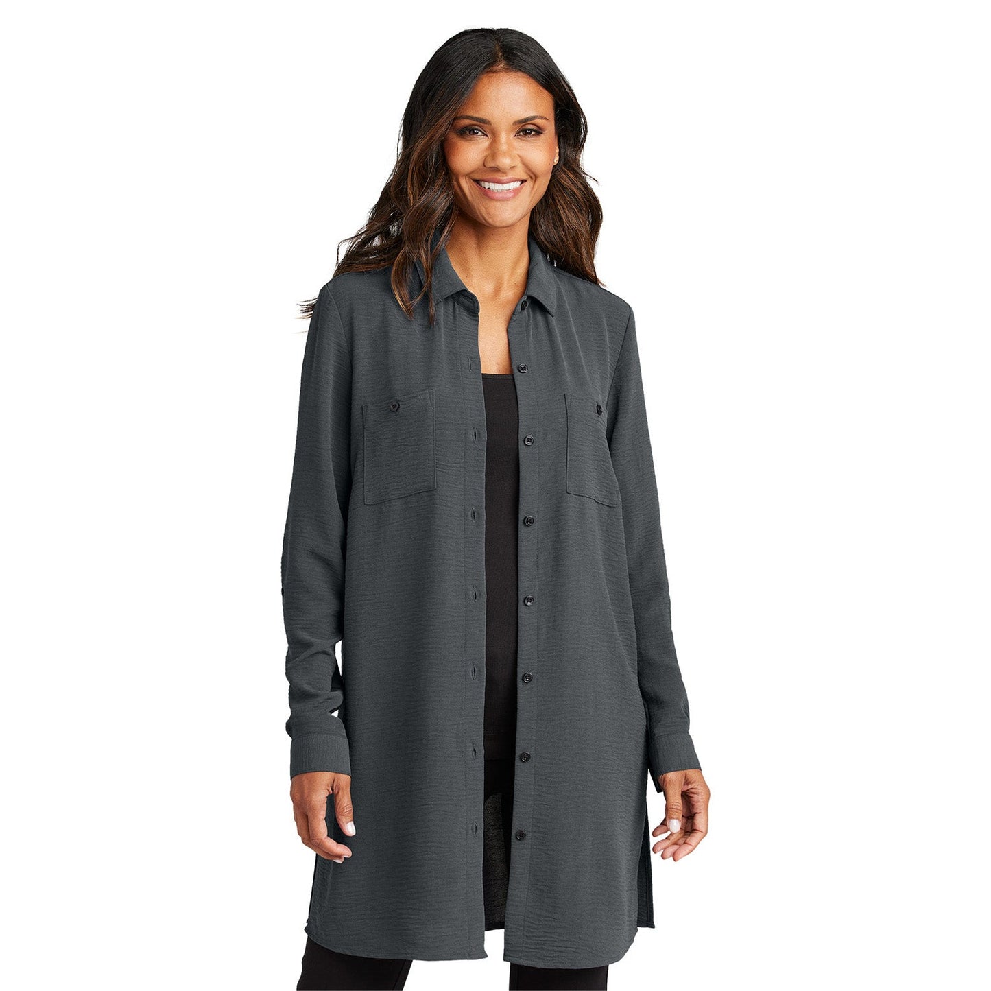 Deep Black Blouses - Port Authority - Chic Crepe