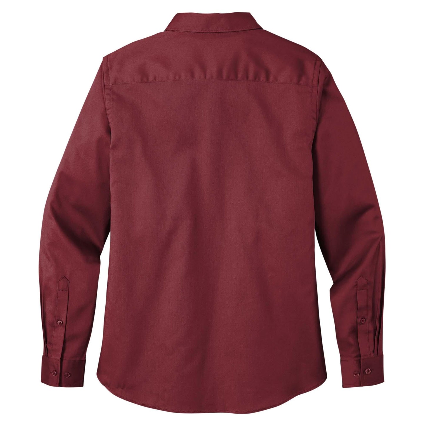 Burgundy Button Up Shirts - Port Authority - Elegant Twill