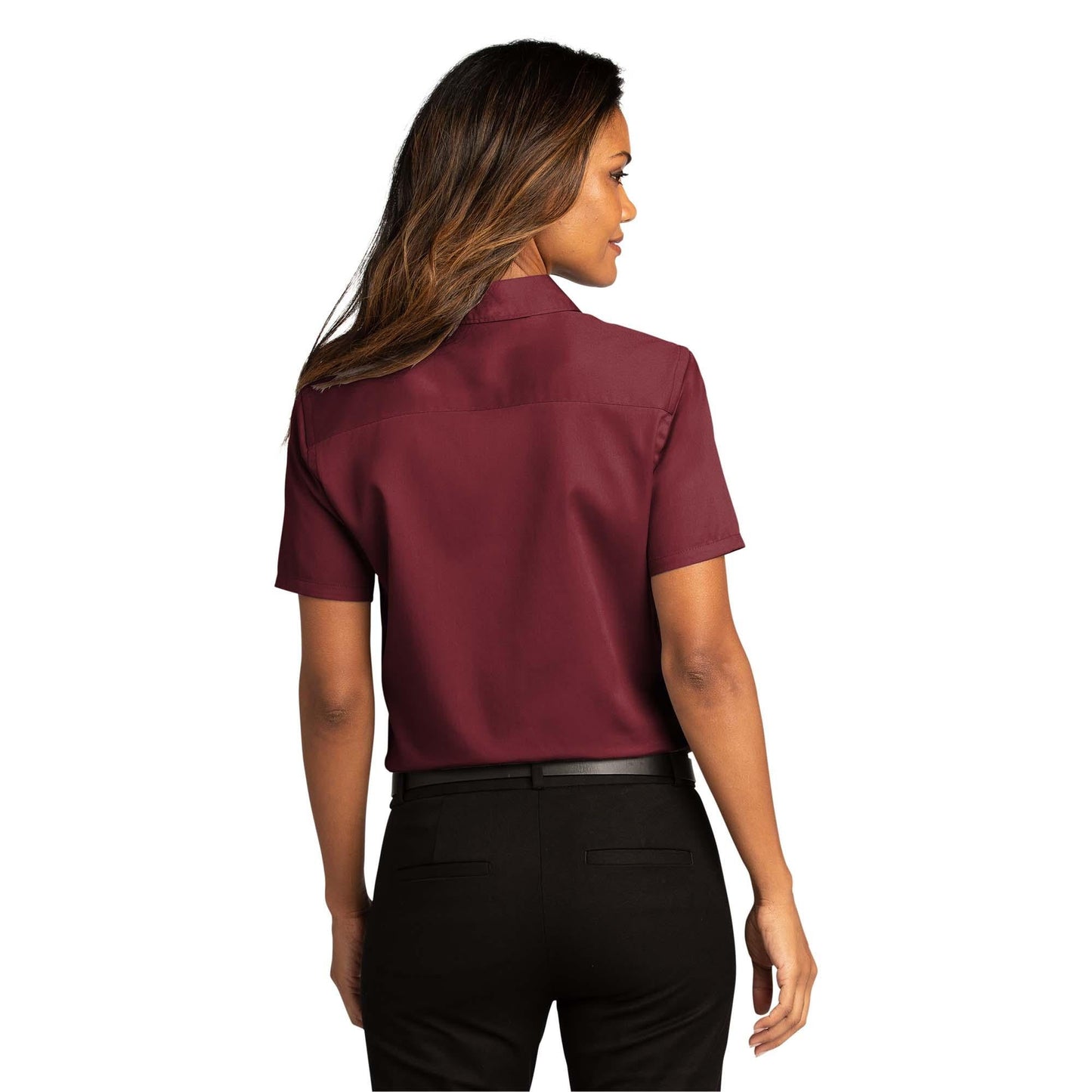 Burgundy Button Up Shirts - Port Authority - Soft Twill