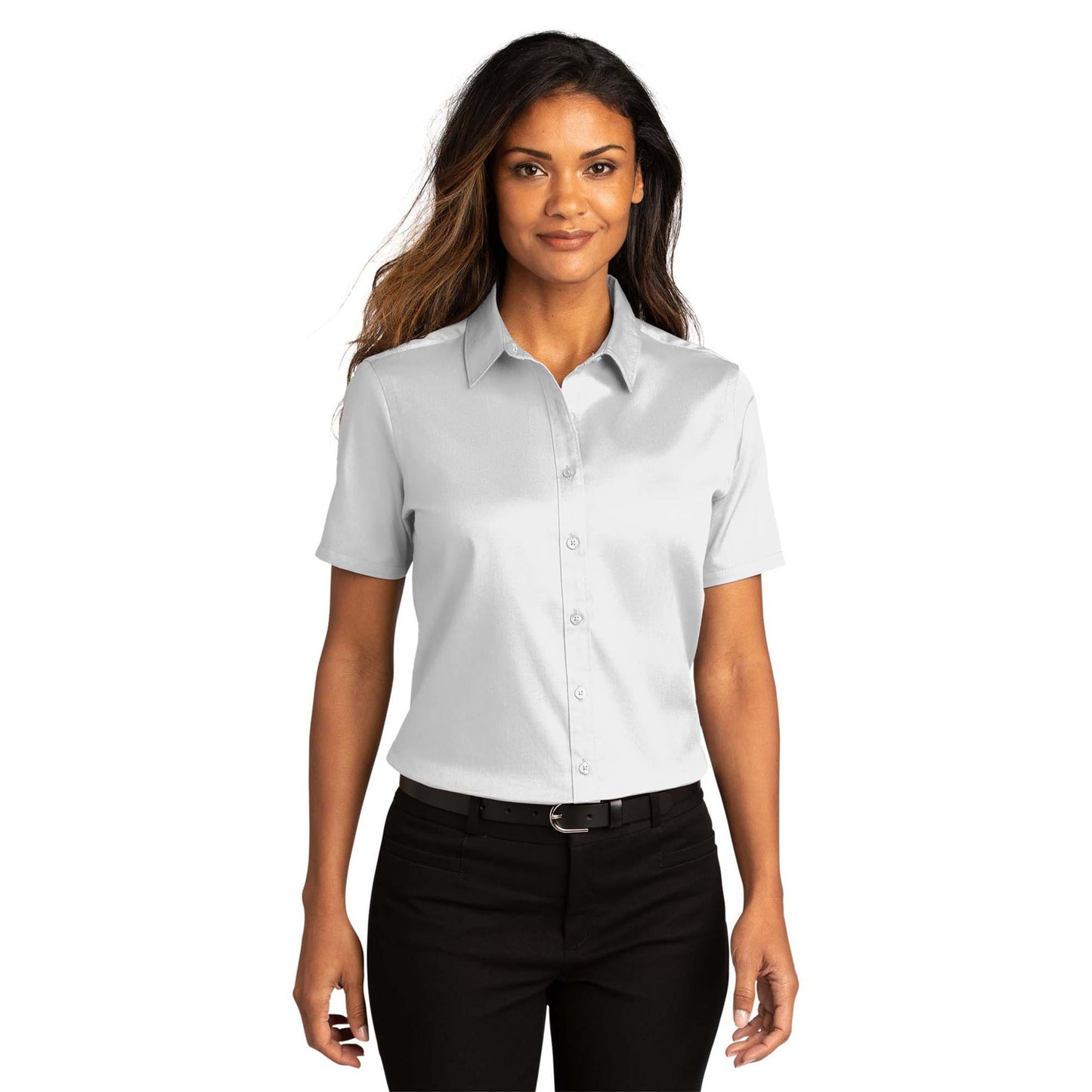 Burgundy Button Up Shirts - Port Authority - Soft Twill