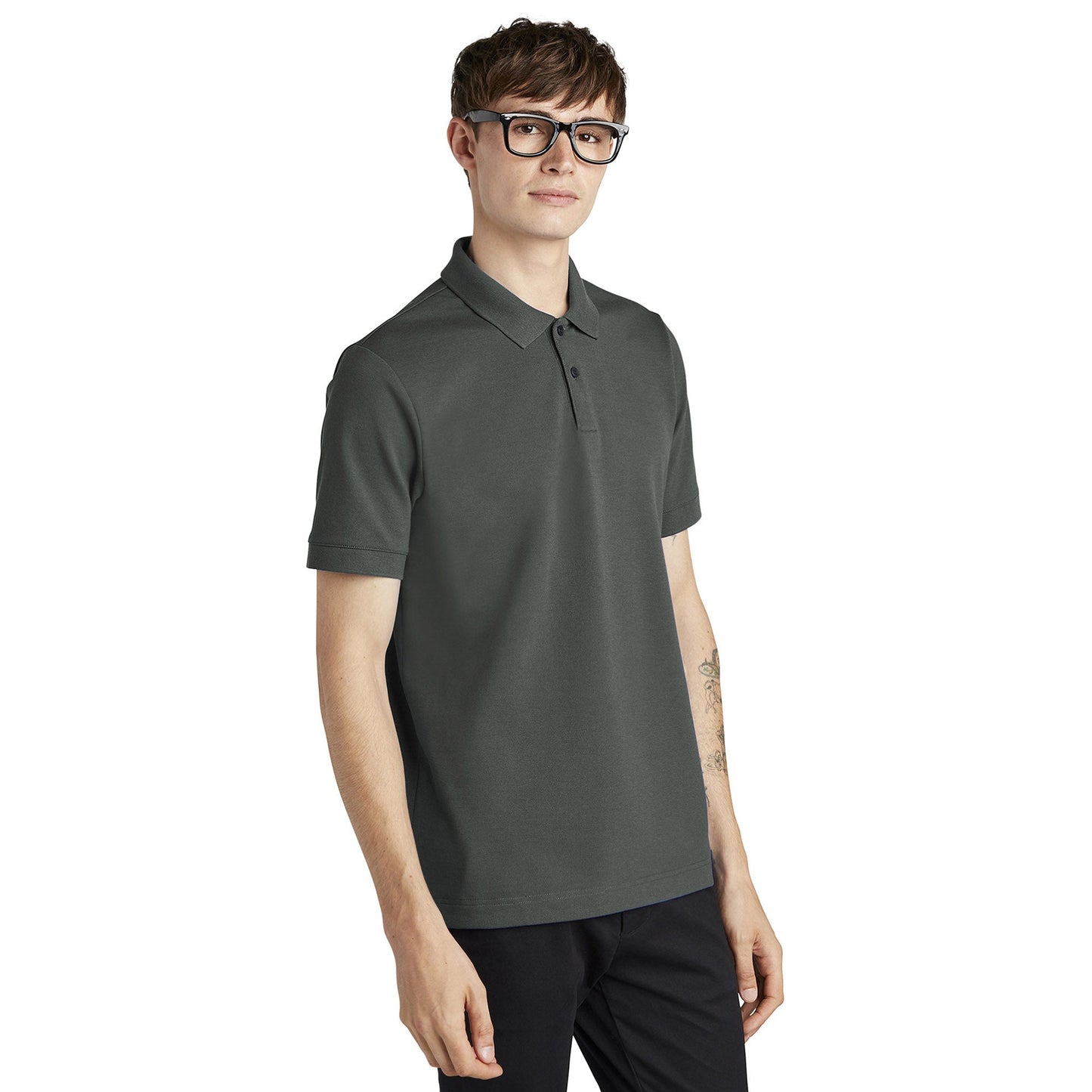 Deep Black Polo Shirt - Mercer+Mettle - Stretch Fabric