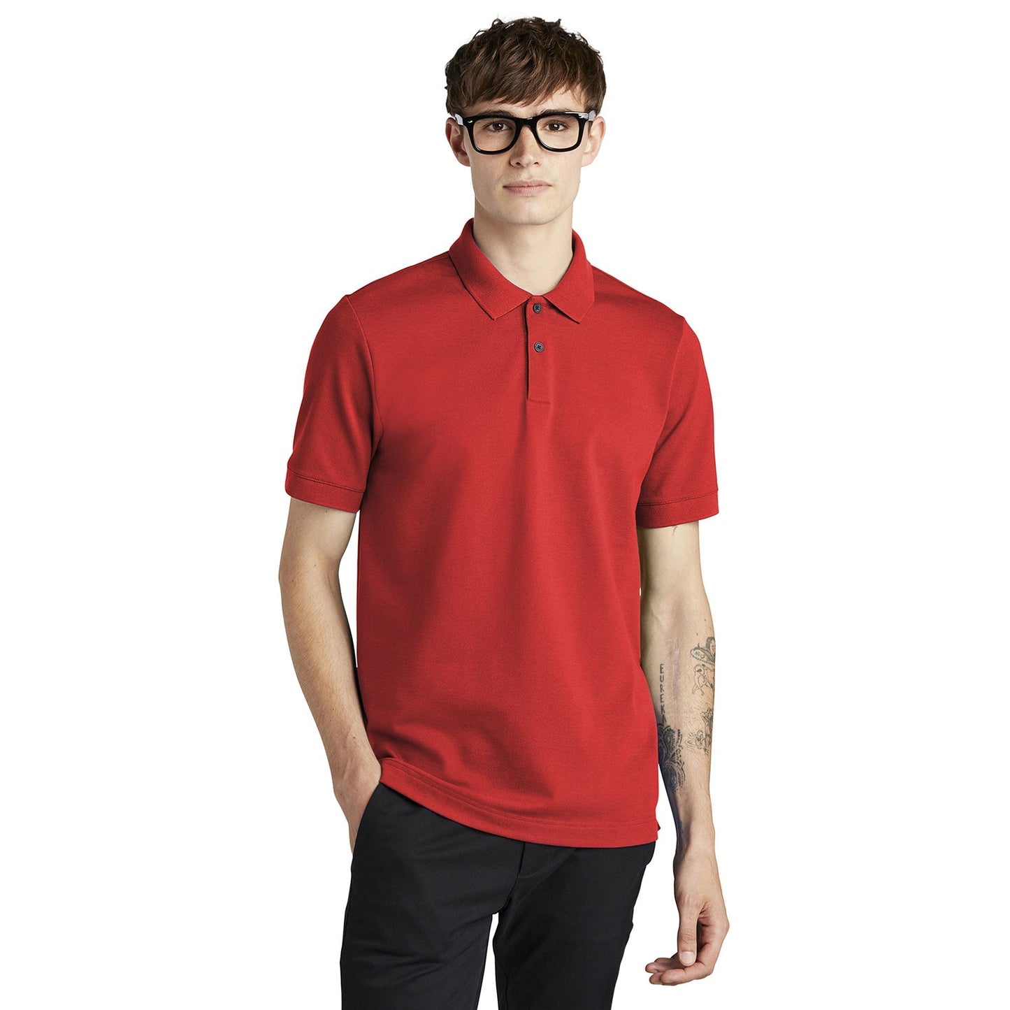 Deep Black Polo Shirt - Mercer+Mettle - Stretch Fabric