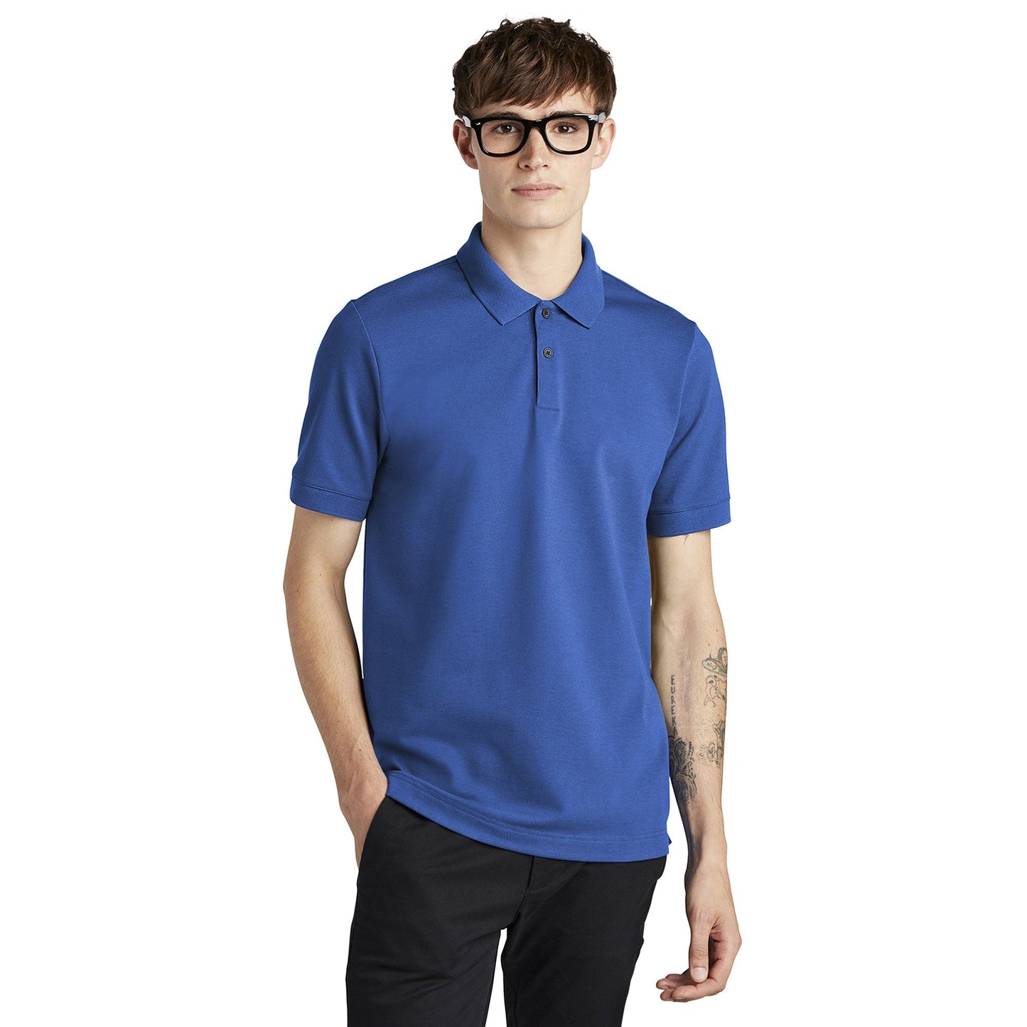 Deep Black Polo Shirt - Mercer+Mettle - Stretch Fabric