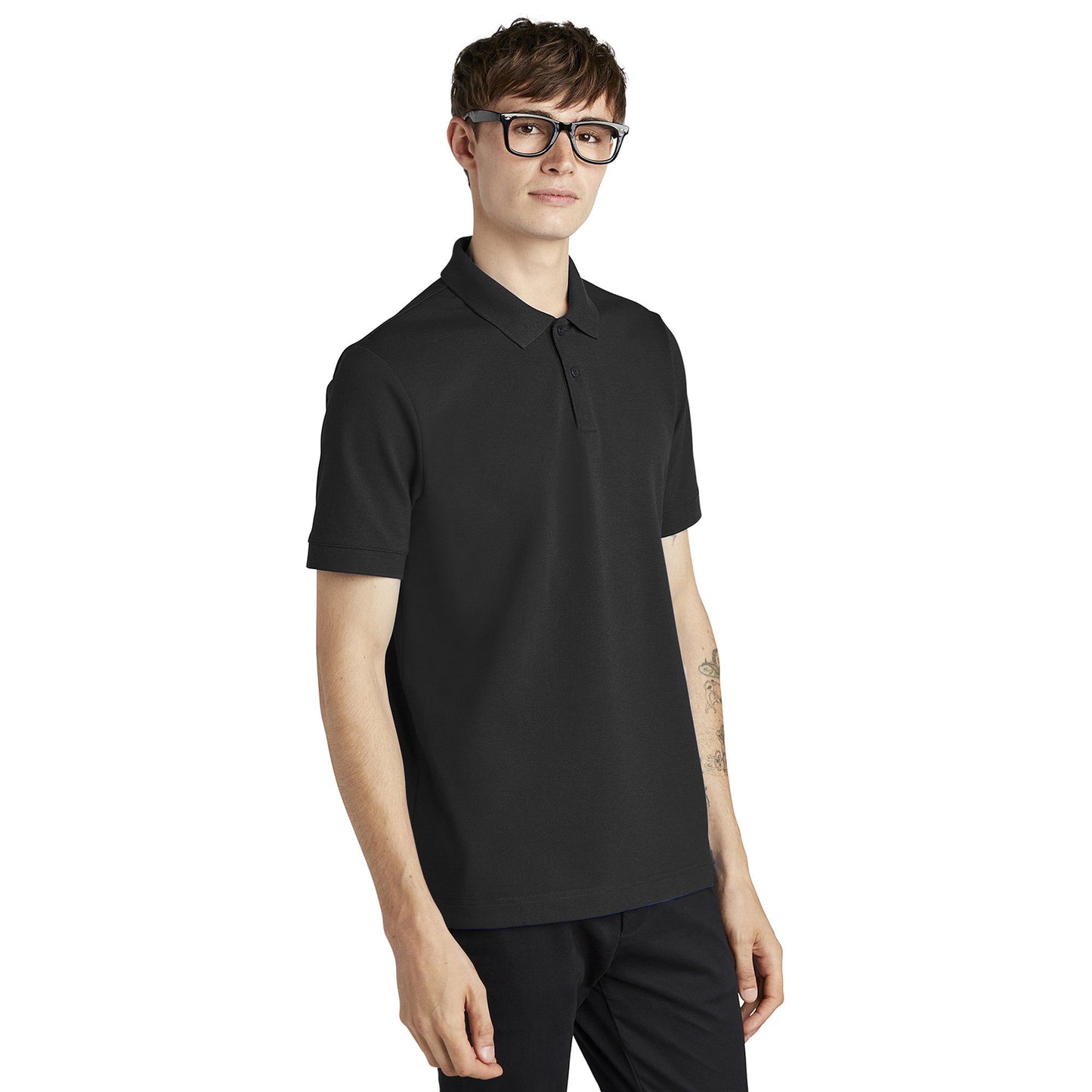 Deep Black Polo Shirt - Mercer+Mettle - Stretch Fabric