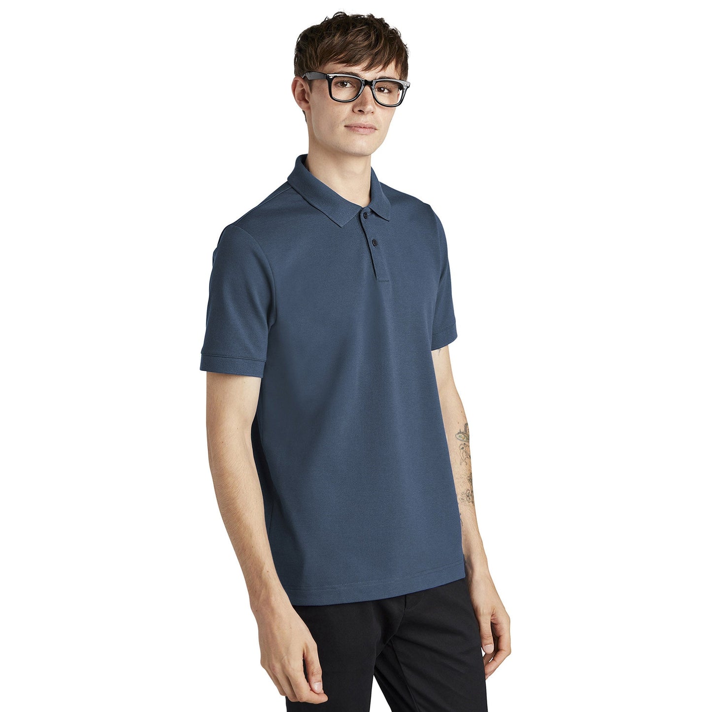 Deep Black Polo Shirt - Mercer+Mettle - Stretch Fabric