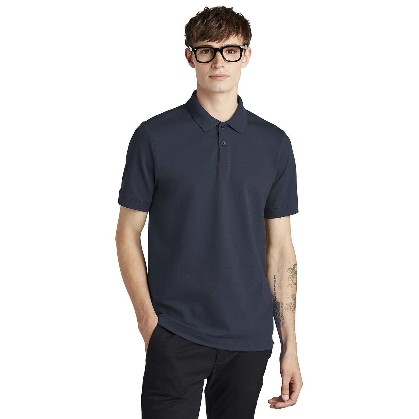 Deep Black Polo Shirt - Mercer+Mettle - Stretch Fabric