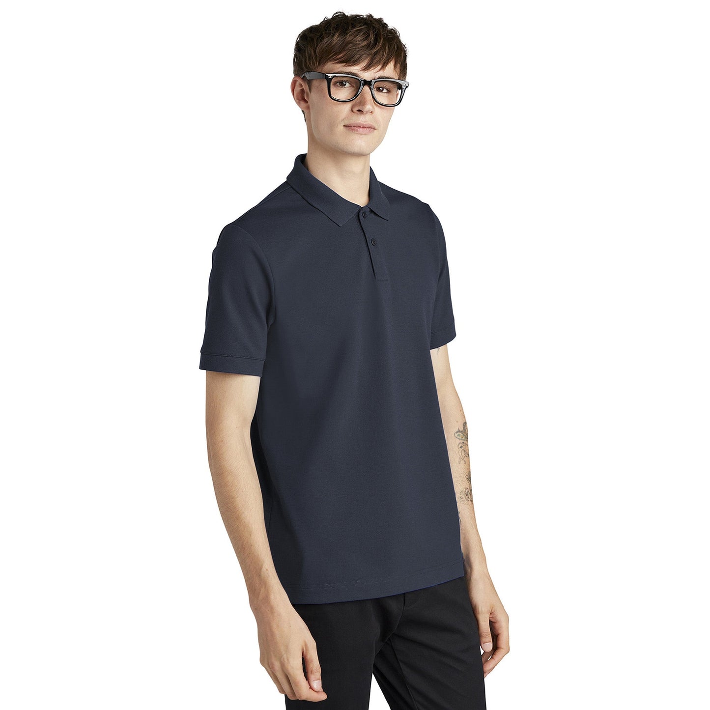 Deep Black Polo Shirt - Mercer+Mettle - Stretch Fabric