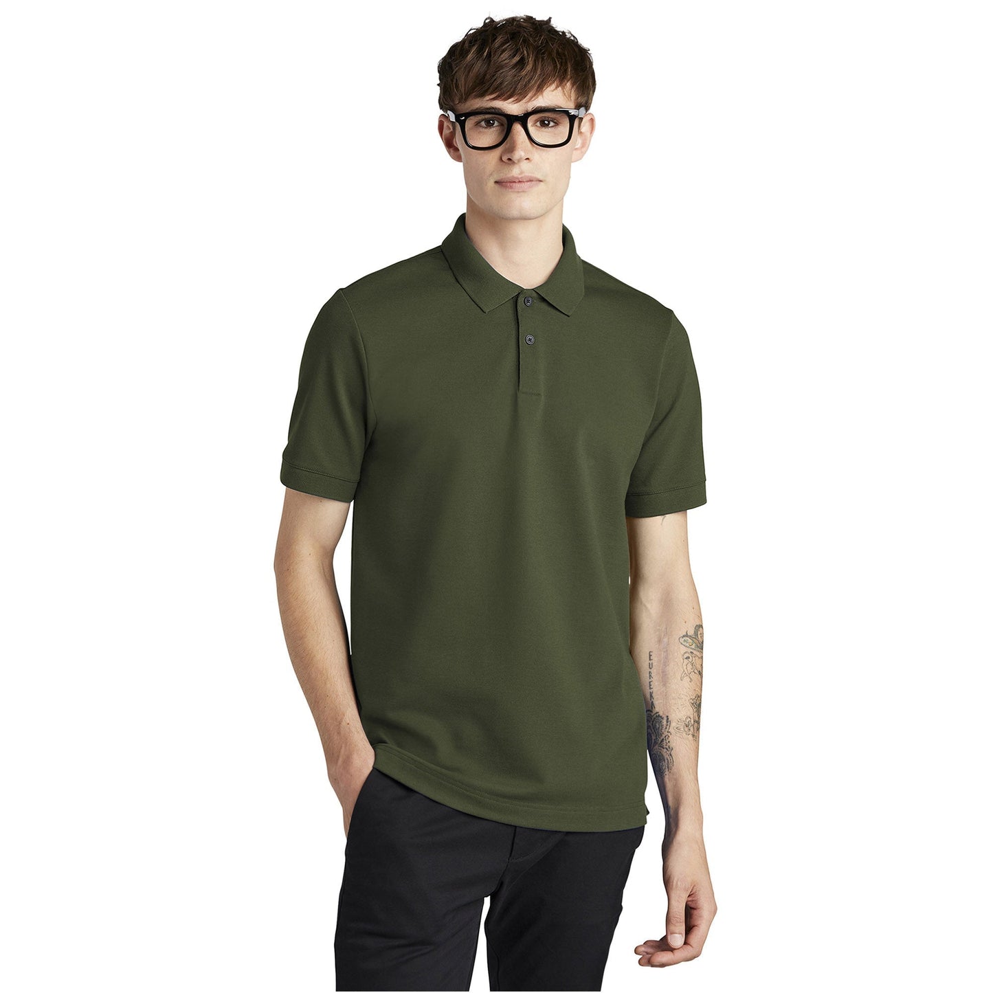 Deep Black Polo Shirt - Mercer+Mettle - Stretch Fabric
