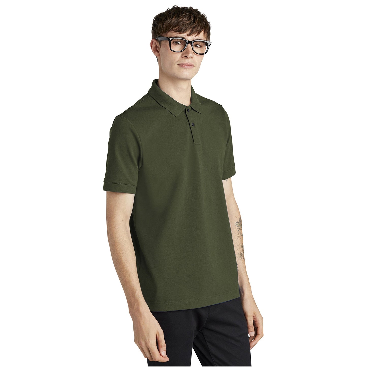 Deep Black Polo Shirt - Mercer+Mettle - Stretch Fabric