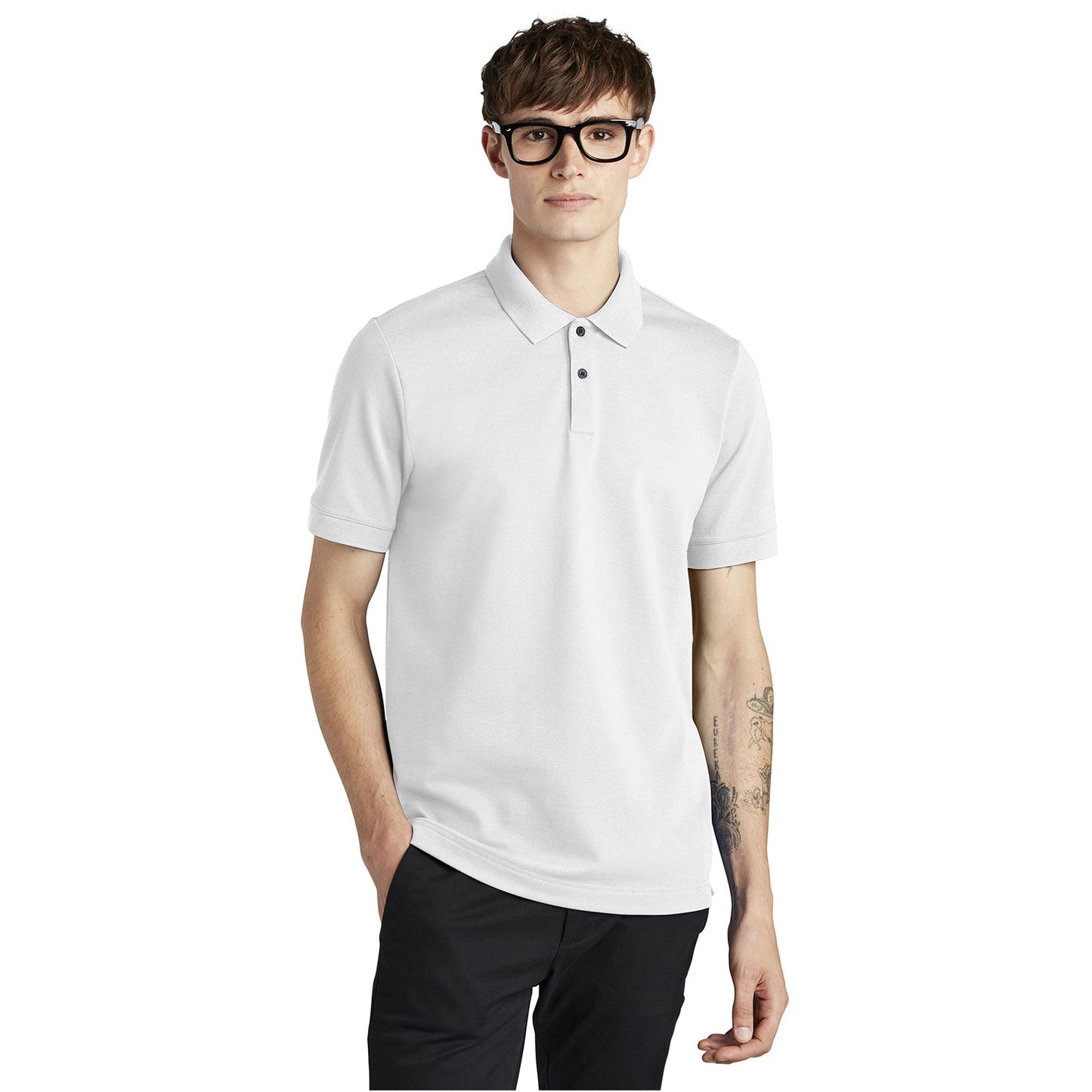 Deep Black Polo Shirt - Mercer+Mettle - Stretch Fabric