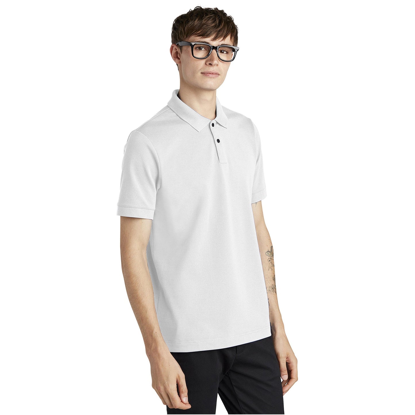 Deep Black Polo Shirt - Mercer+Mettle - Stretch Fabric
