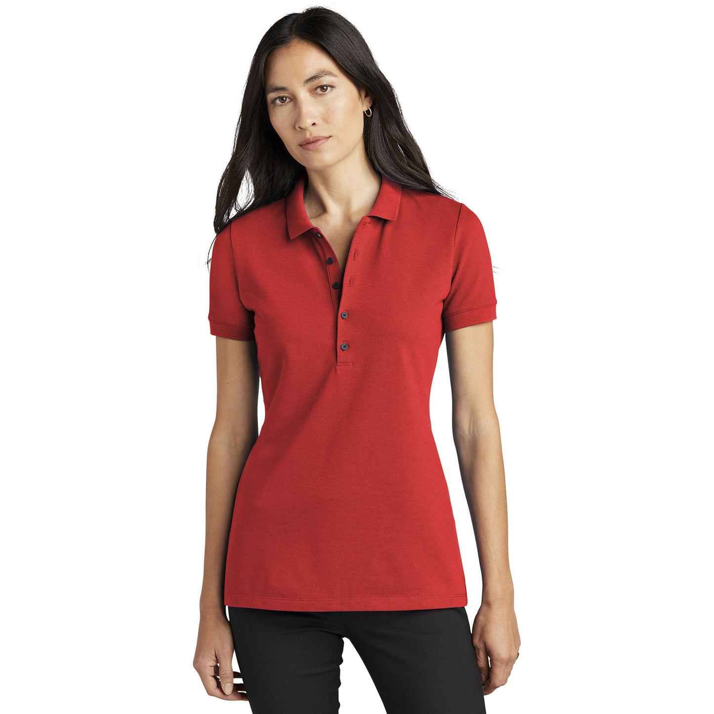 Deep Black Polo Shirt - Mercer+Mettle - Stretch Pique