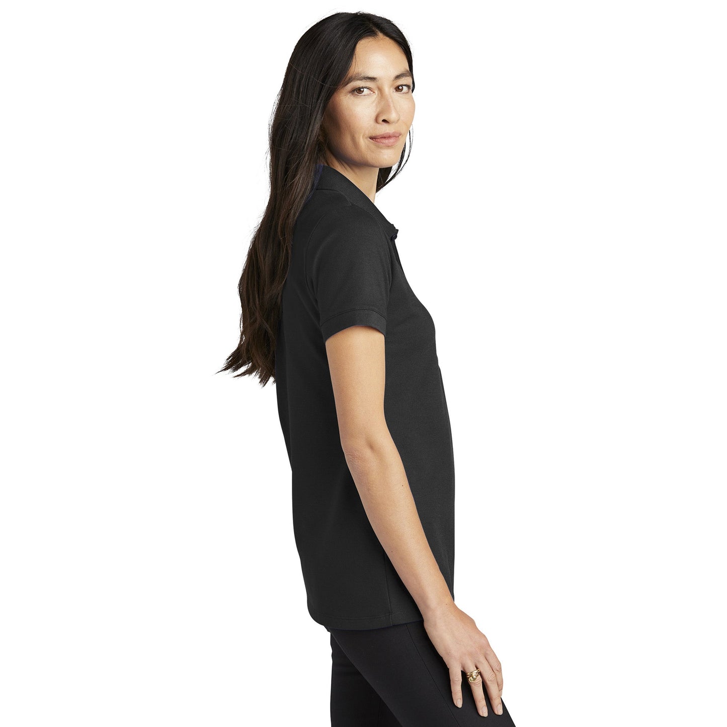 Deep Black Polo Shirt - Mercer+Mettle - Stretch Pique