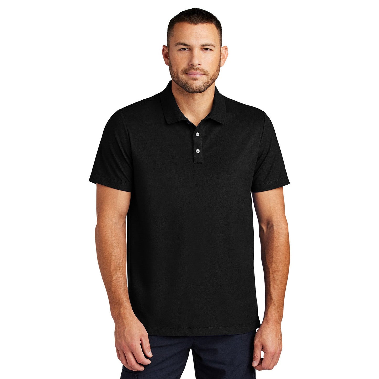 Deep Black Polo Shirt - Mercer+Mettle - Stretch Fabric