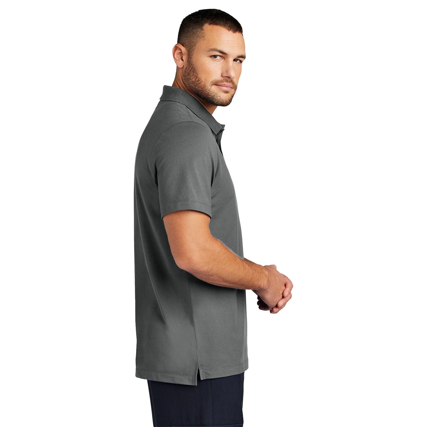 Deep Black Polo Shirt - Mercer+Mettle - Stretch Fabric