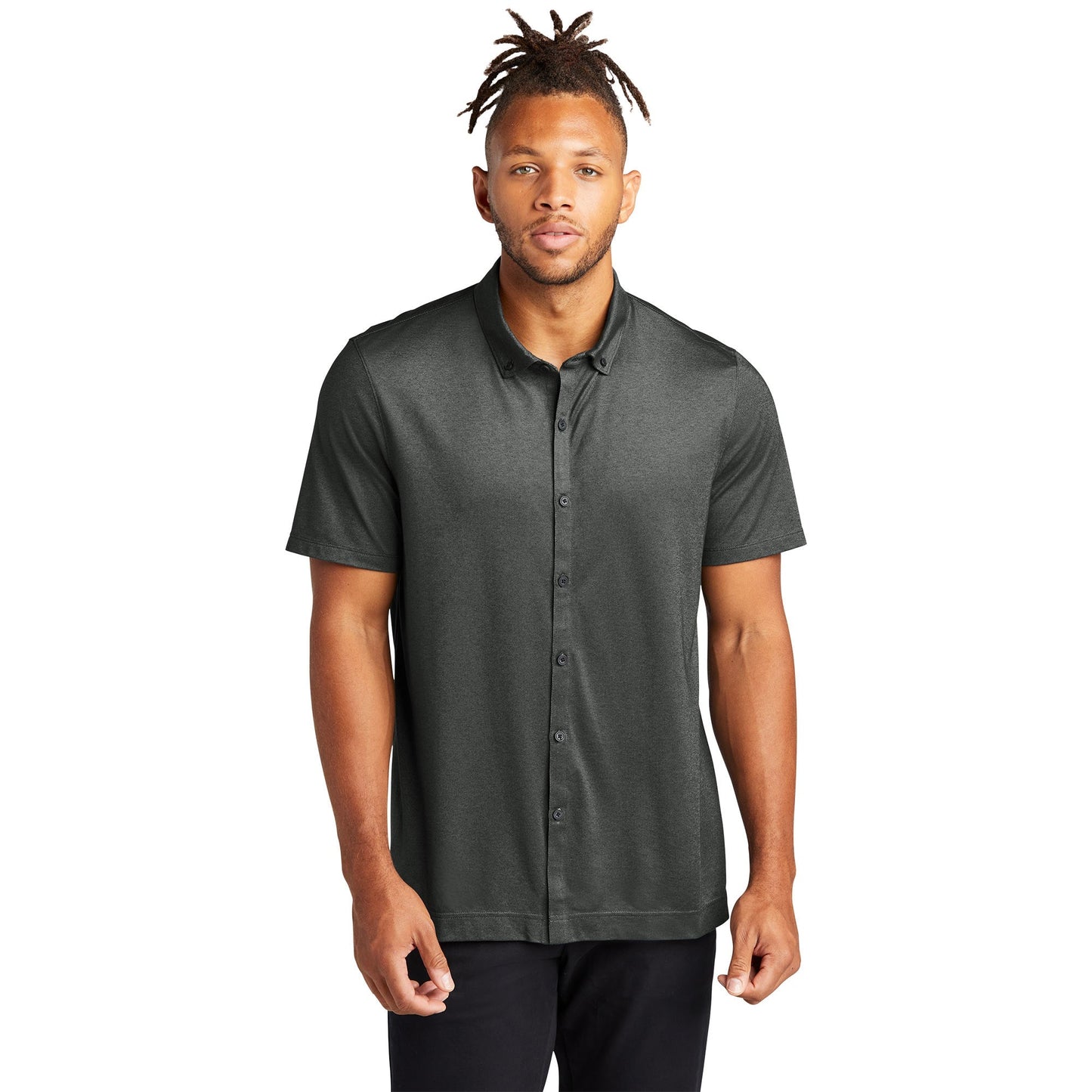 Deep Black Button Up Shirt - Mercer+Mettle - Stylish Fit