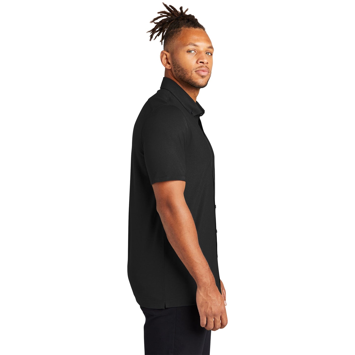 Deep Black Button Up Shirt - Mercer+Mettle - Stylish Fit