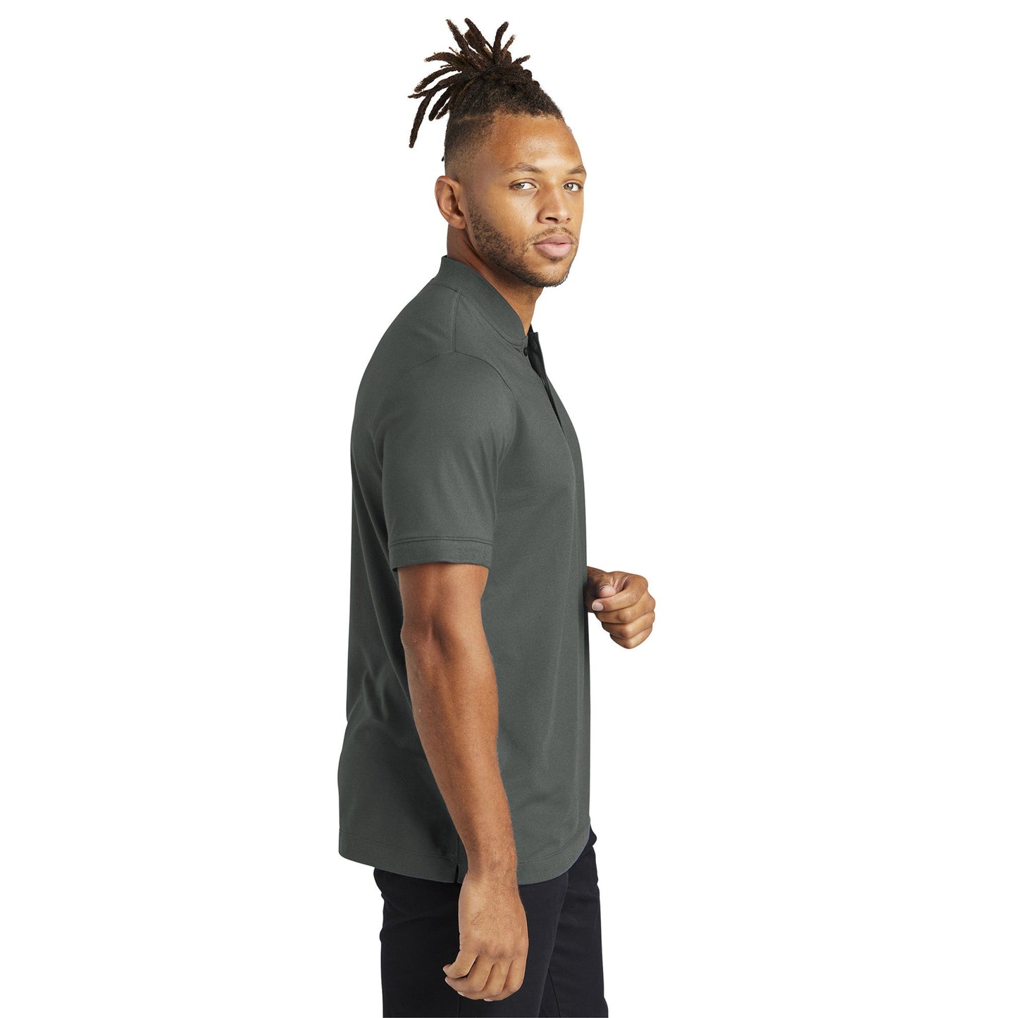 Deep Black Henley Shirt - Mercer+Mettle - Stretch Pique