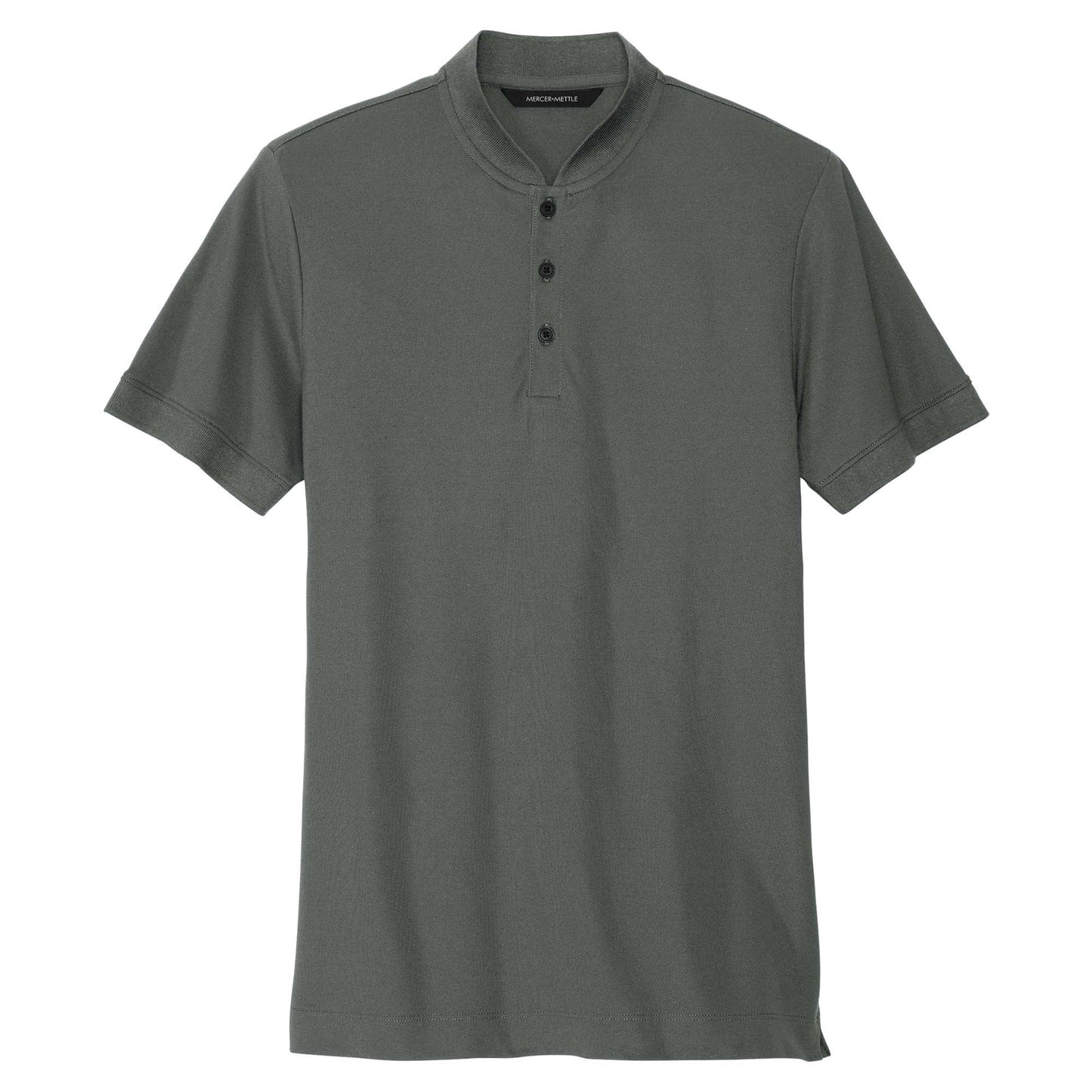 Deep Black Henley Shirt - Mercer+Mettle - Stretch Pique