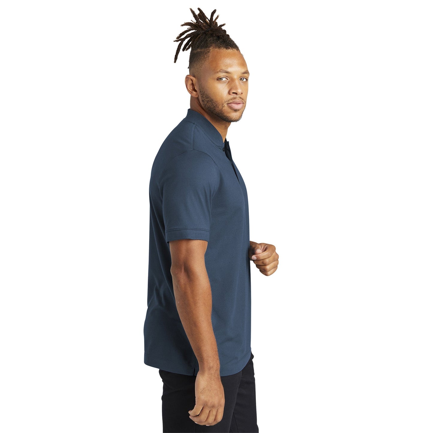 Deep Black Henley Shirt - Mercer+Mettle - Stretch Pique