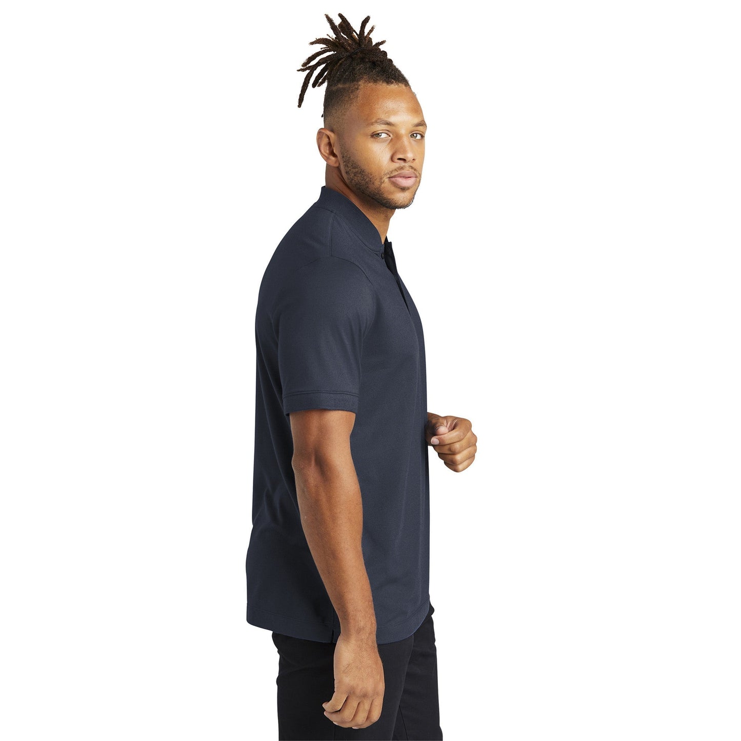 Deep Black Henley Shirt - Mercer+Mettle - Stretch Pique