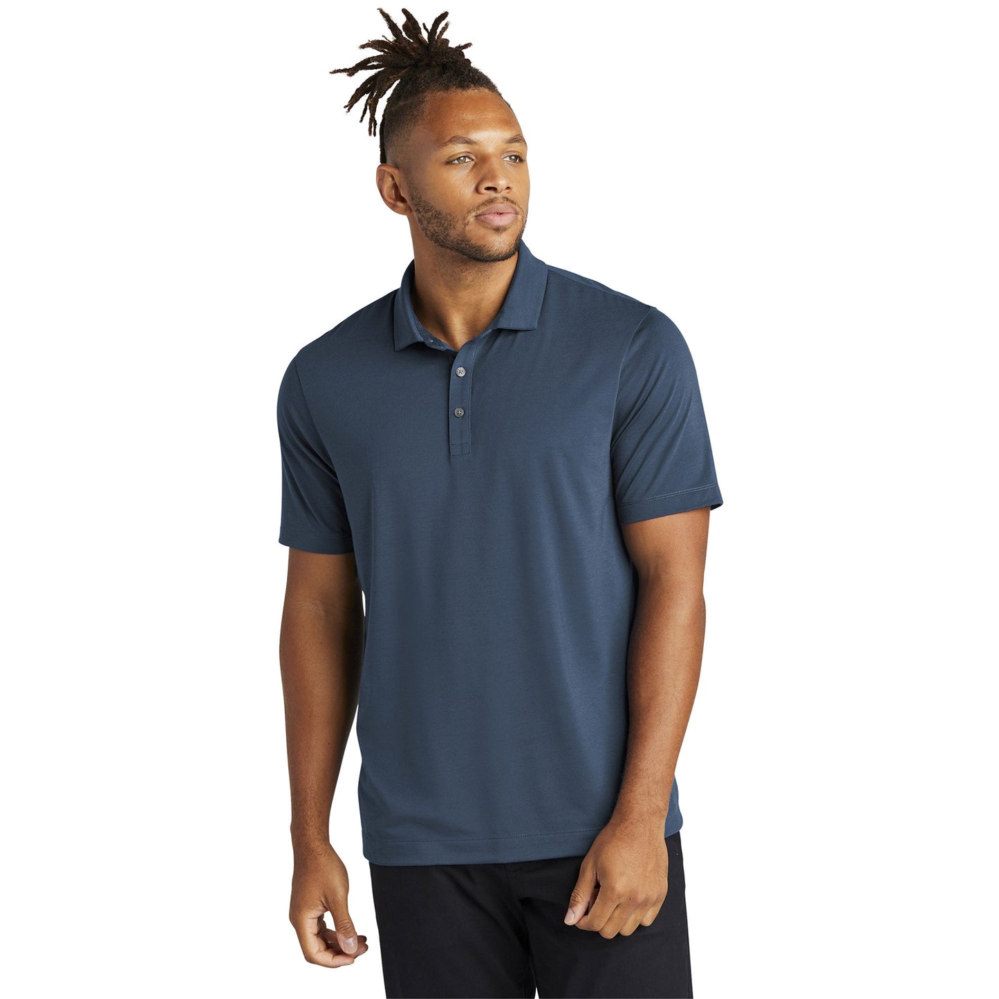 Deep Black Polo Shirt - Mercer+Mettle - Soft Jersey
