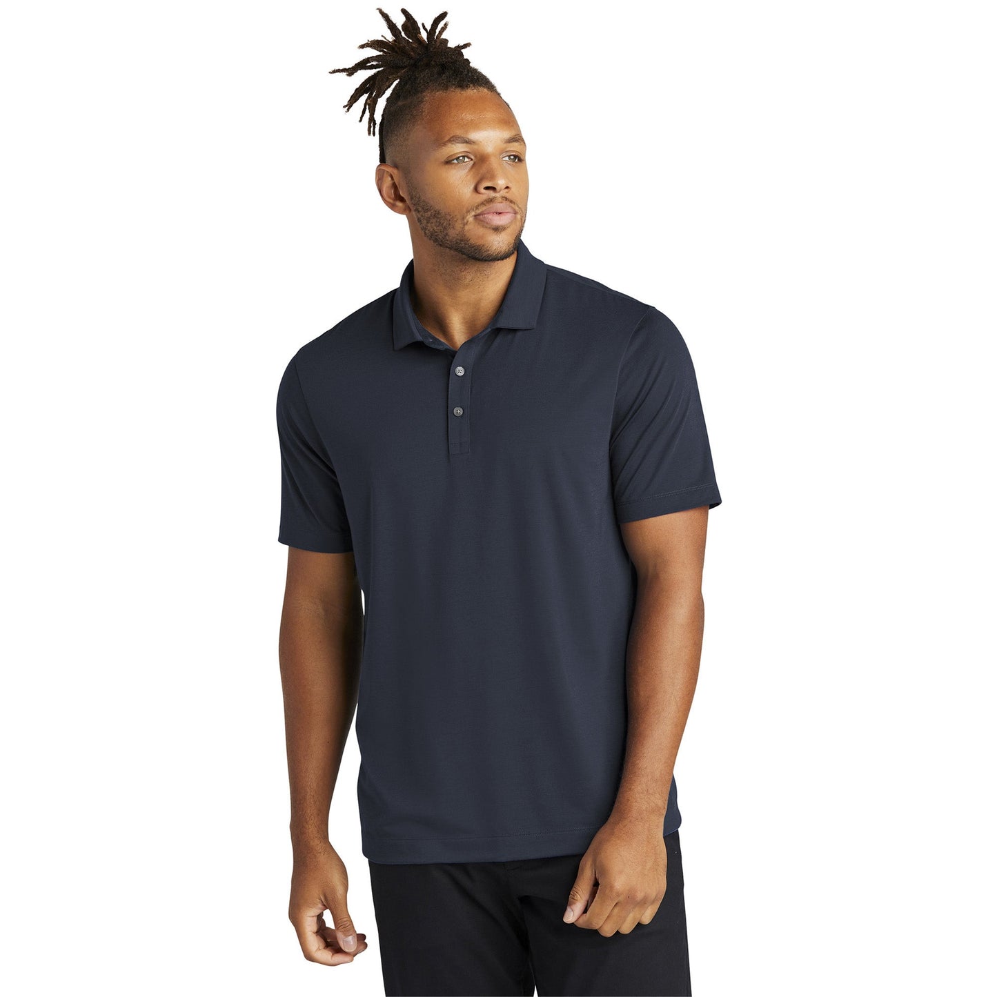 Deep Black Polo Shirt - Mercer+Mettle - Soft Jersey