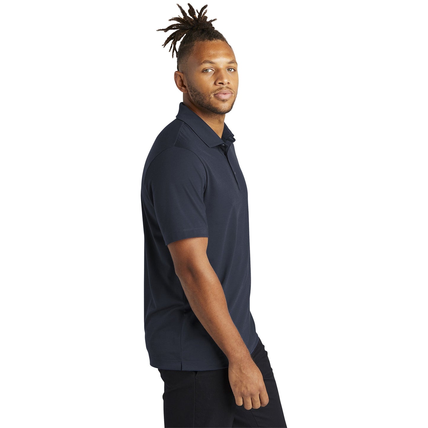 Deep Black Polo Shirt - Mercer+Mettle - Soft Jersey