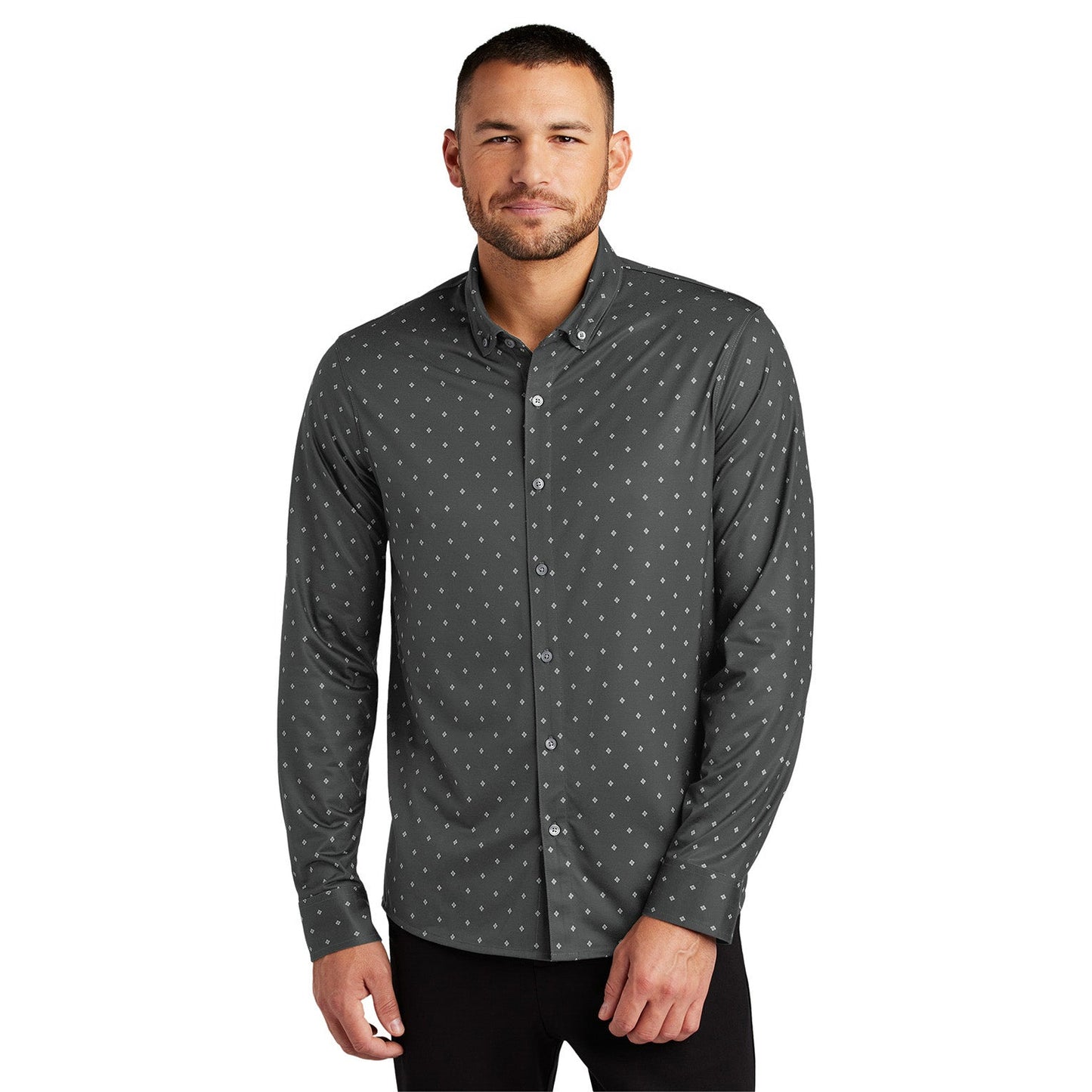 Deep Black Button Up Shirts - Mercer+Mettle - Stretch Fabric