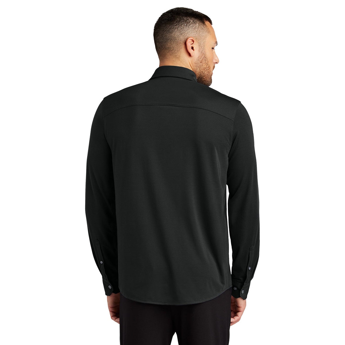 Deep Black Button Up Shirts - Mercer+Mettle - Stretch Fabric