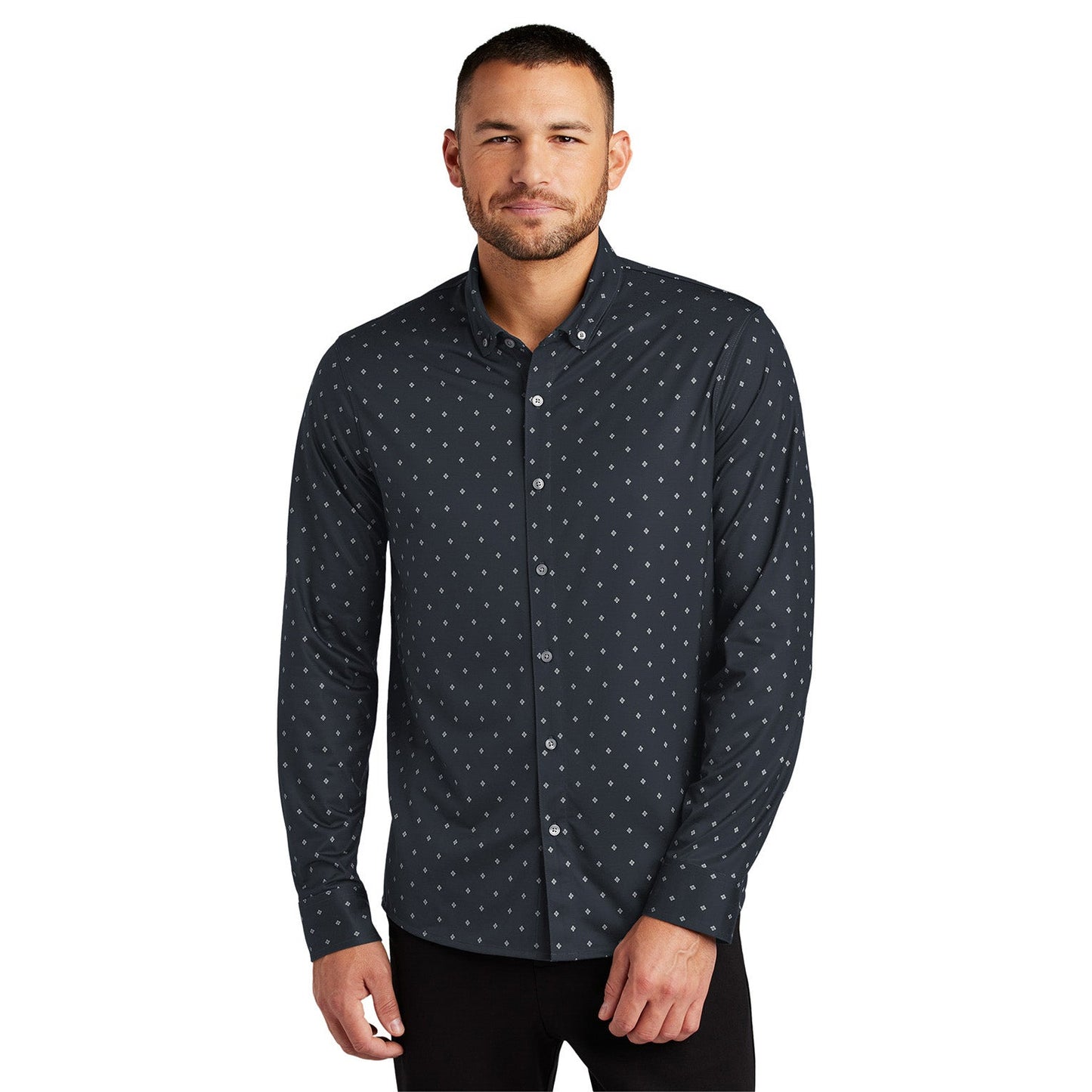Deep Black Button Up Shirts - Mercer+Mettle - Stretch Fabric