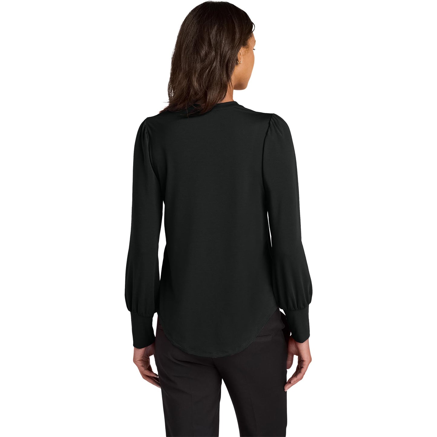 Deep Black Blouse - Mercer+Mettle - Stretch Jersey Top